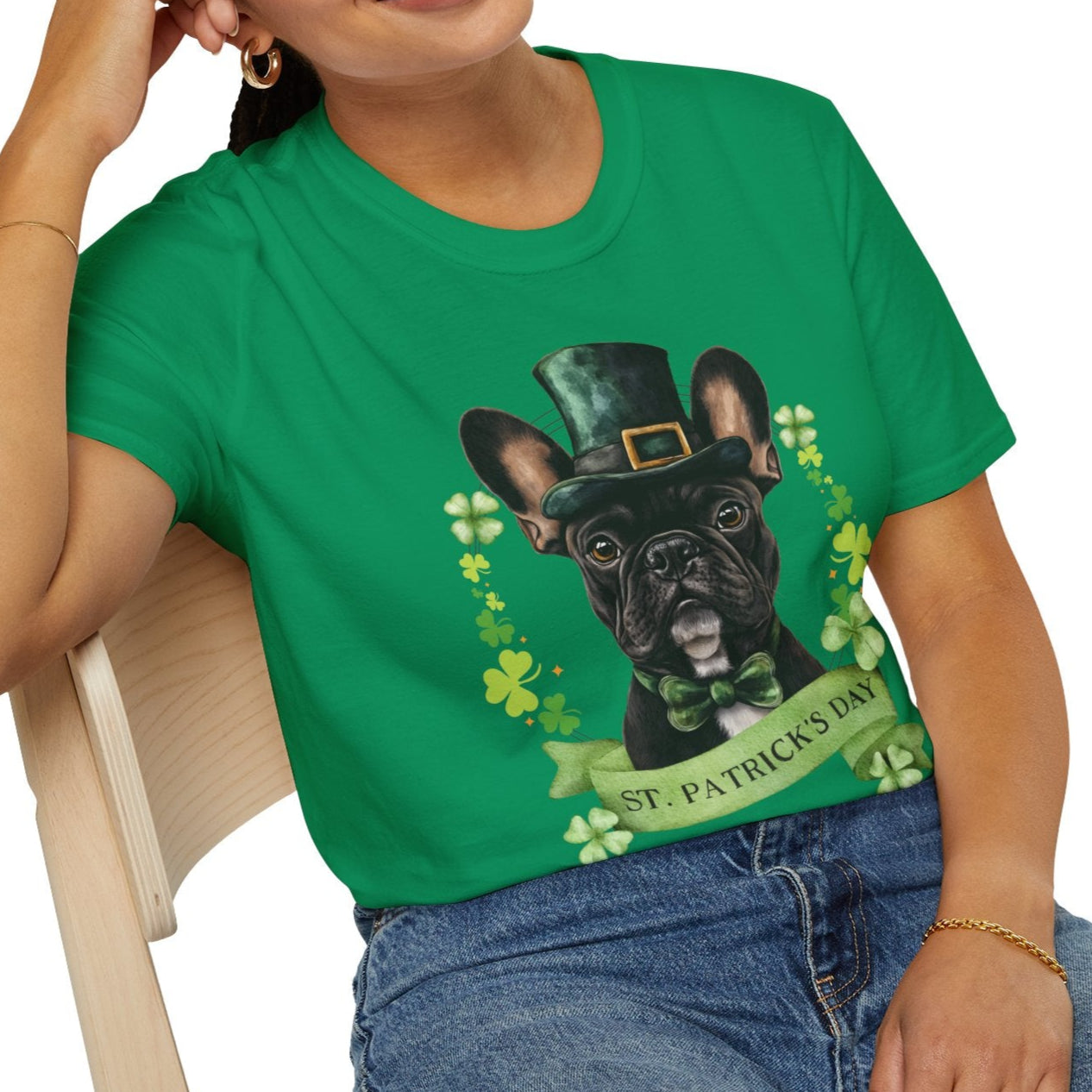 frenchie lover st. patrick's day t-shirt
