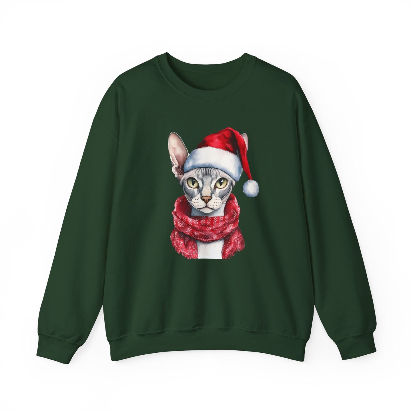 Sphynx Cat Santa Sweater – A Festive Gift for Cat Lovers