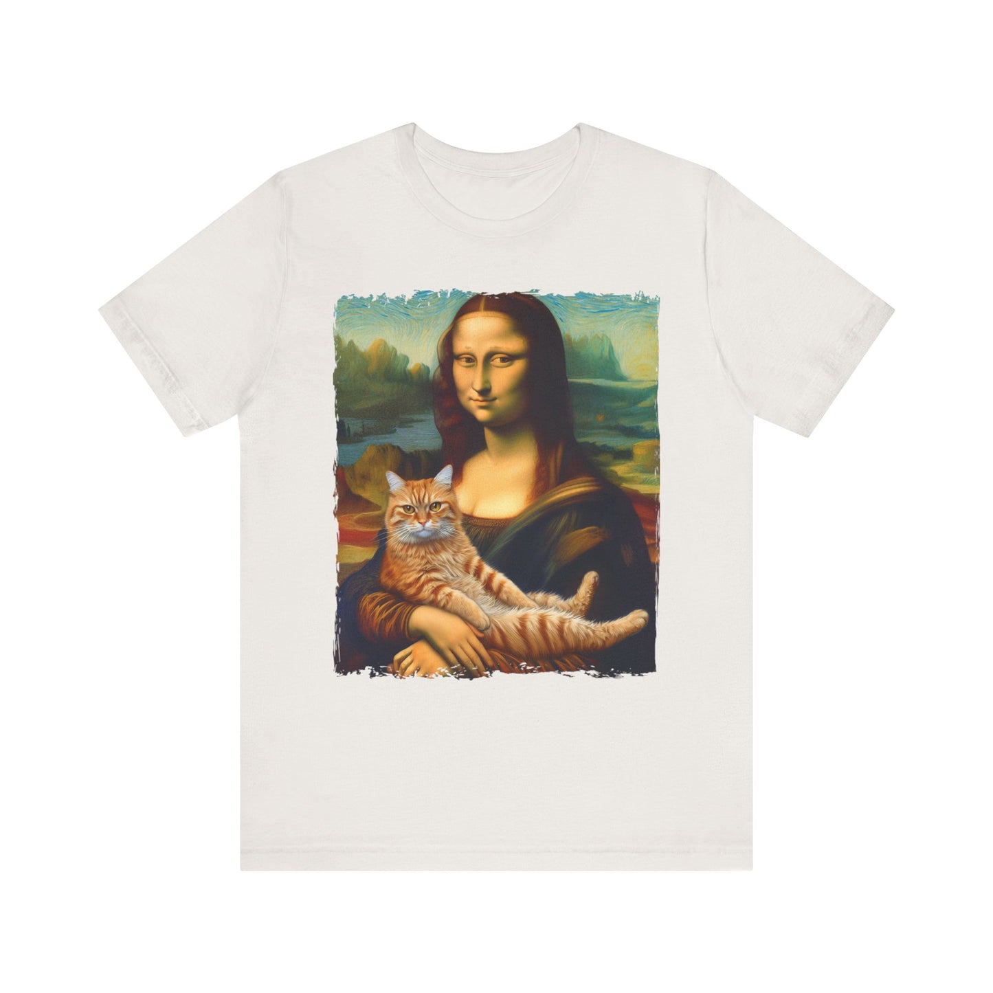 "Mona Lisa Loves Cats" Unisex Jersey Short Sleeve Tee