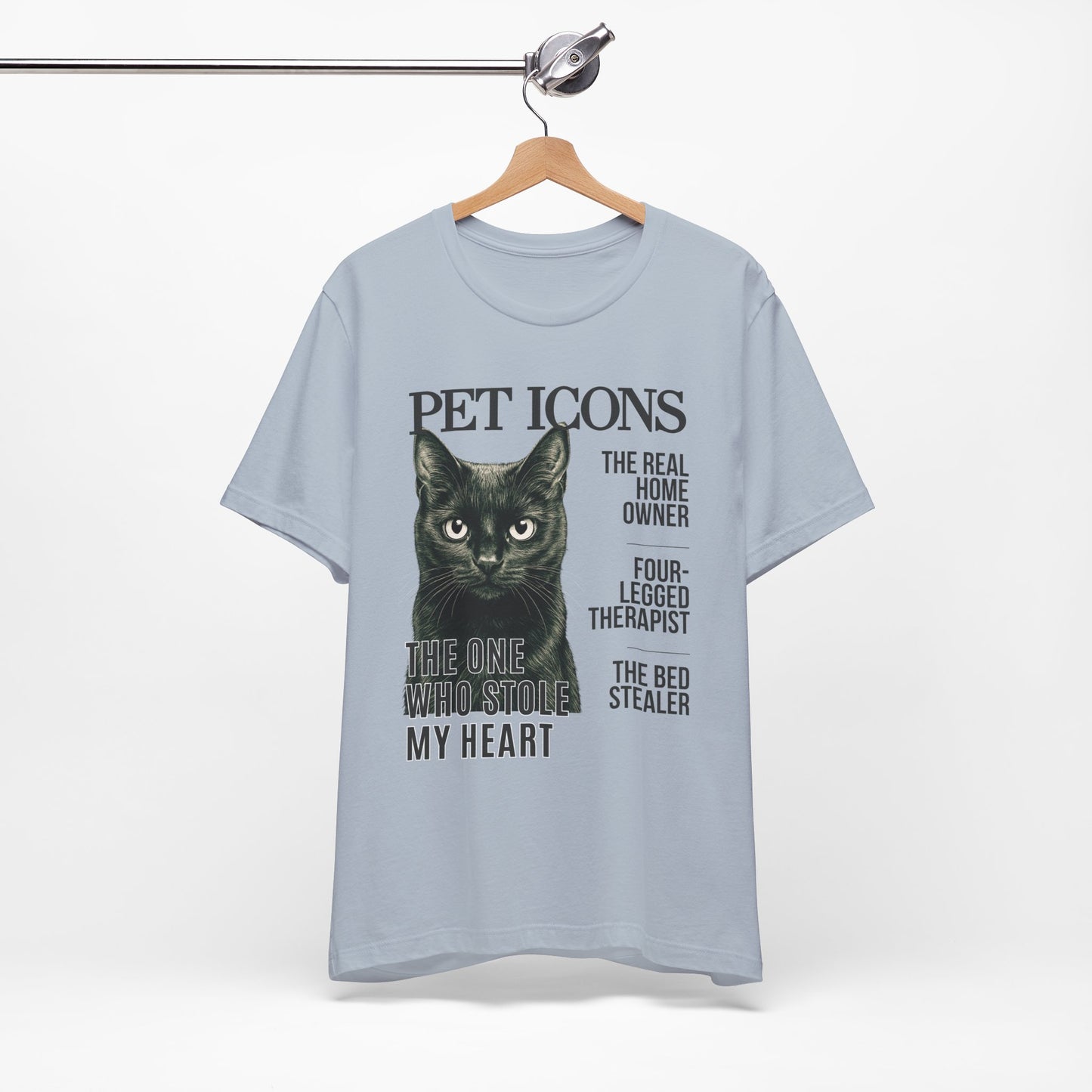 Pet Icons T-shirt - Black Cat Edition