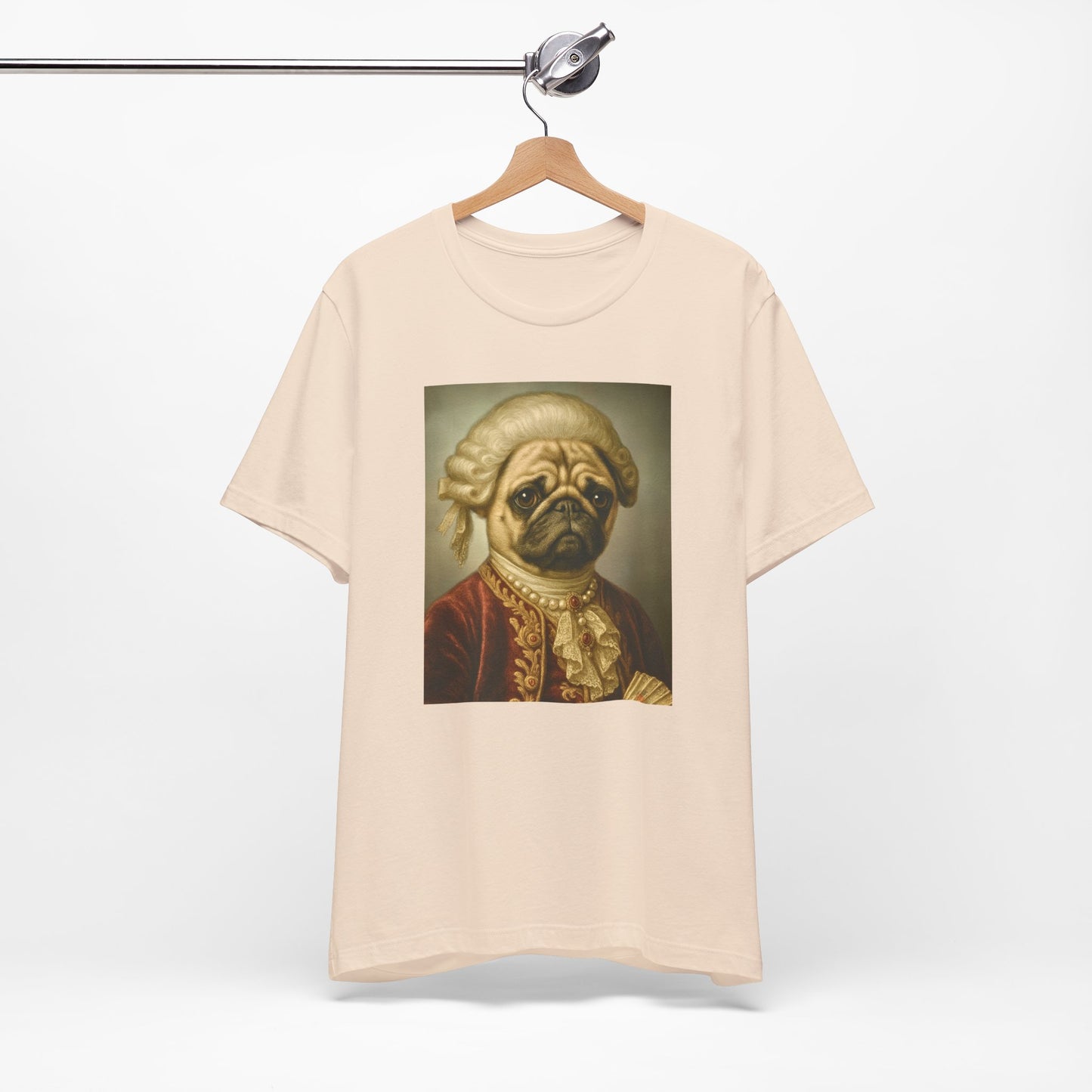 Royal Pug Portrait Tee – Customizable Aristocrat Dog Shirt