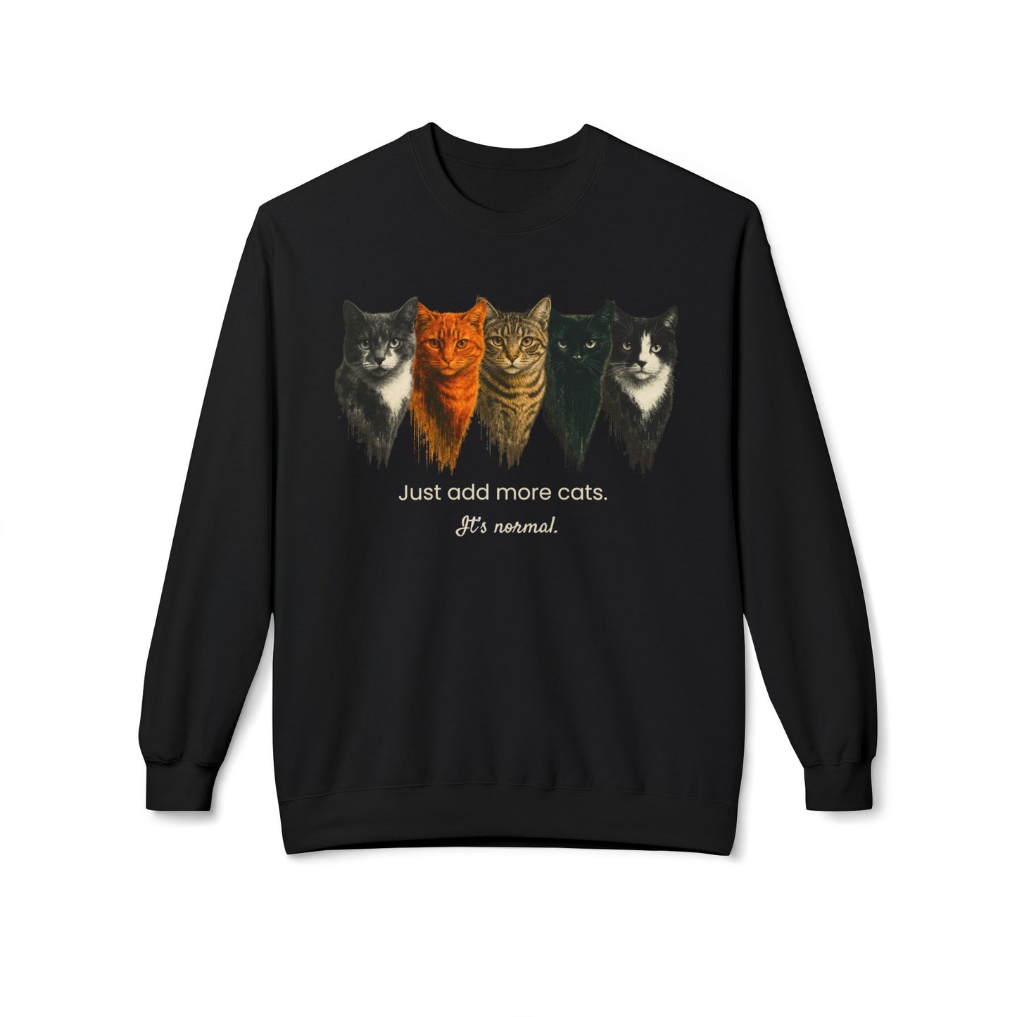Just Add More Cats. It's Normal – Customizable Cat Lover Sweatshirt