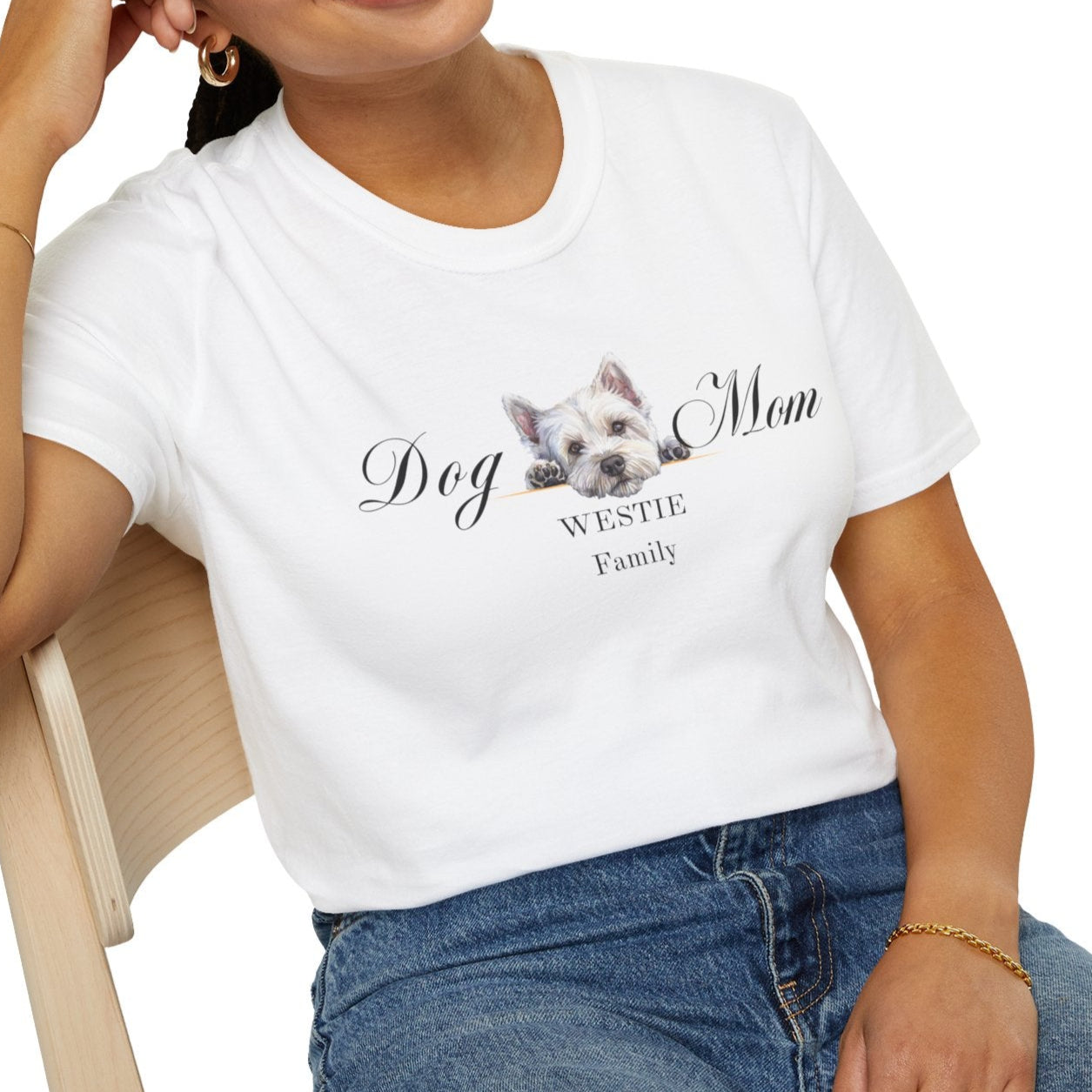 west highland white terrier dog mom t-shirt