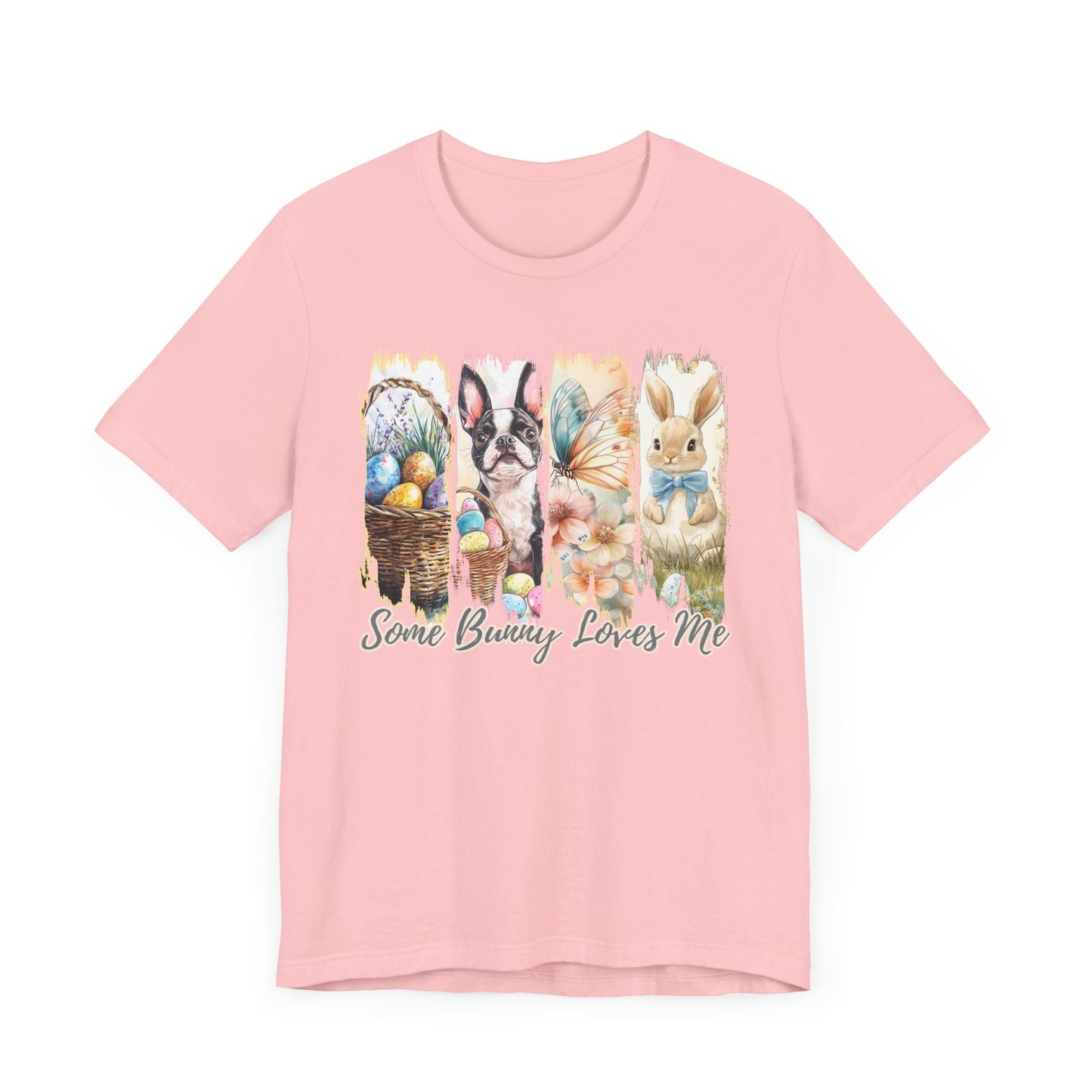 Boston Terrier Easter T-Shirt – "Some Bunny Loves Me"