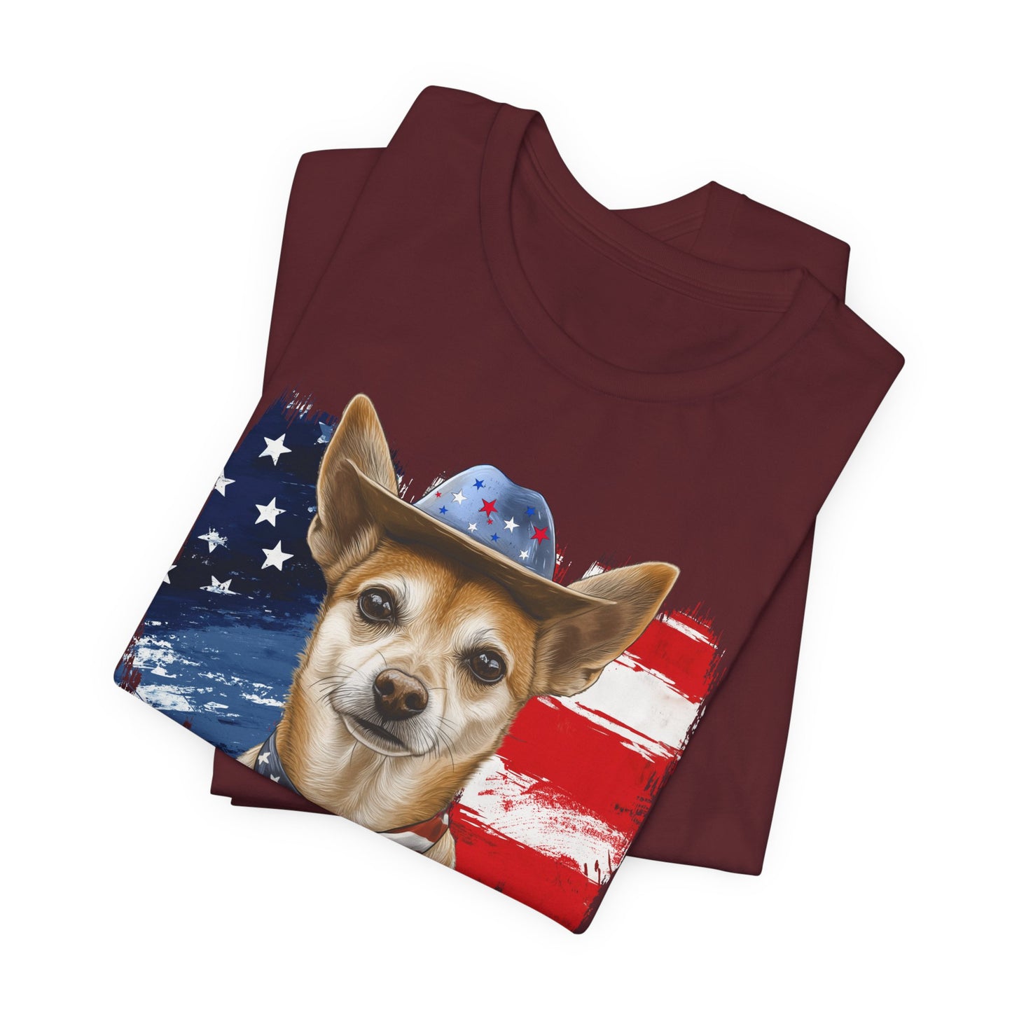 Xolo Patriotic T-Shirt "Born to Bark Free"