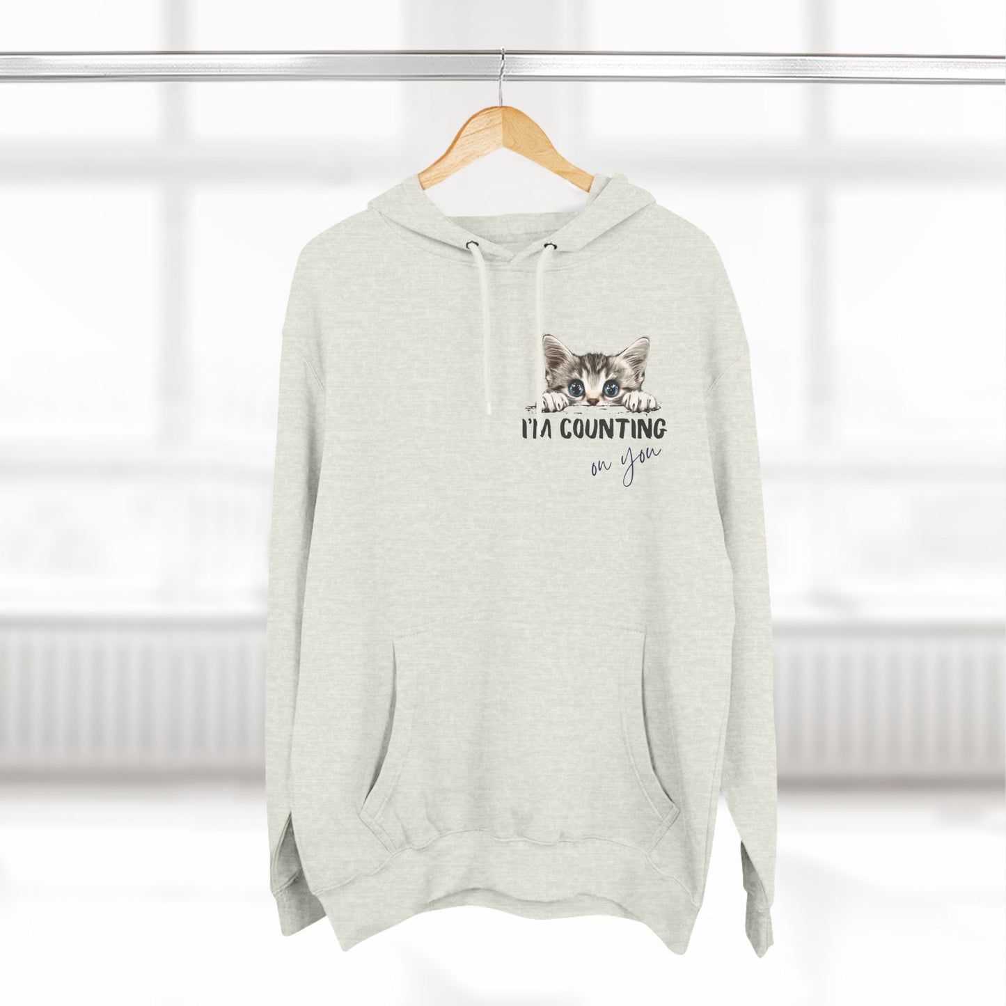 "I'm Counting on You" Kitten Hoodie – A Cozy Choice for Cat Lovers
