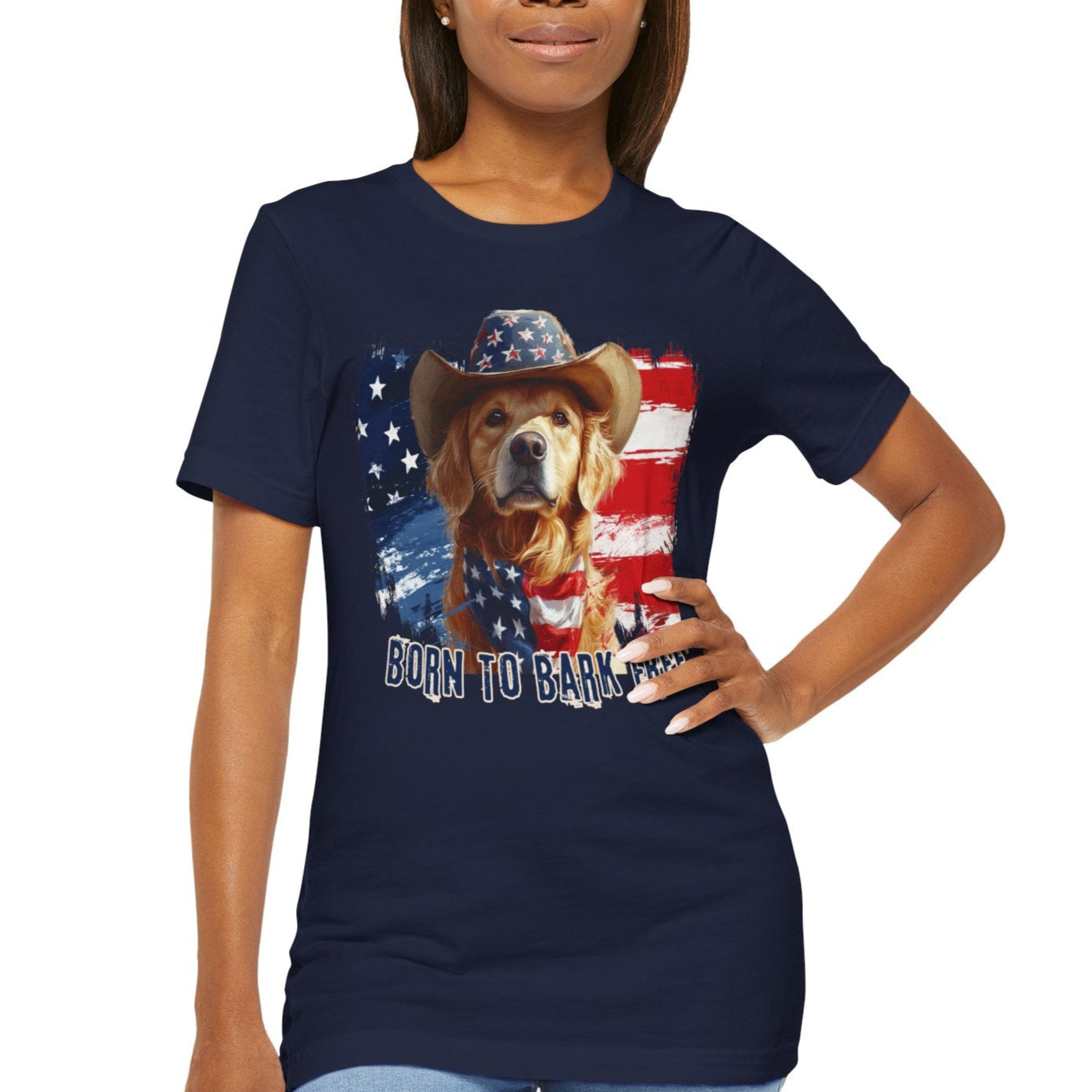 born to bark free jack russel patriotic t-shirt, 4th of july, independance day dog lover t-shirt