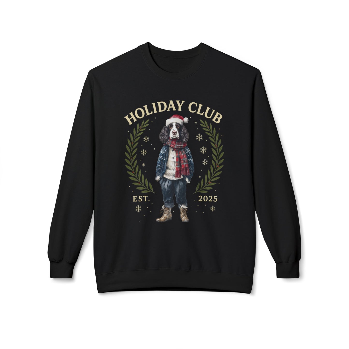 English Springer Spaniel Holiday Club Christmas Sweater