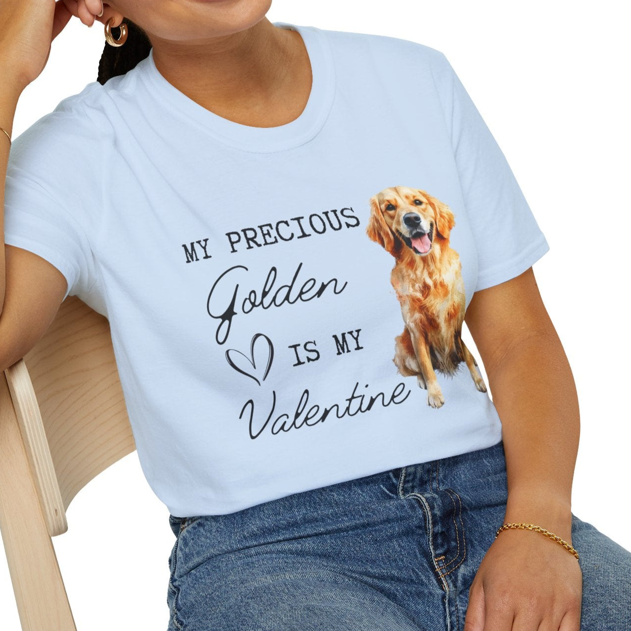 Golden Retriever - My Precious Golden is My Valentine - T-shirt