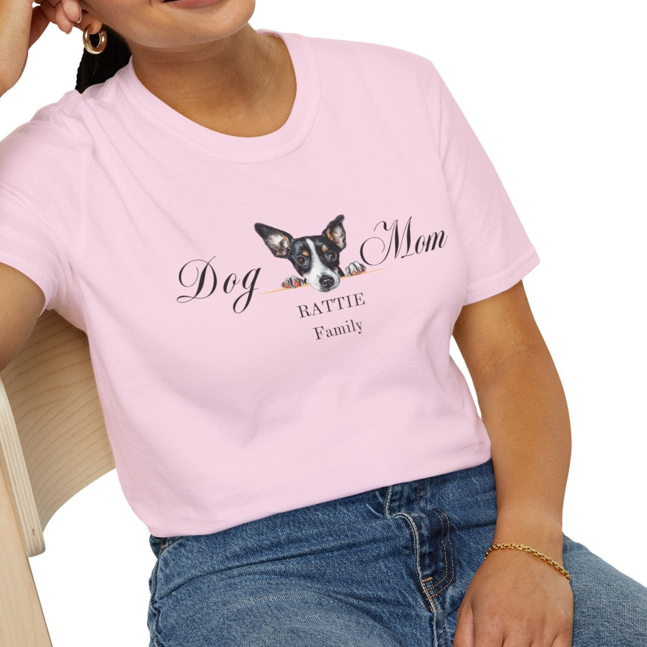 rat terrier dog mom t-shirt, rattie dog lover gift