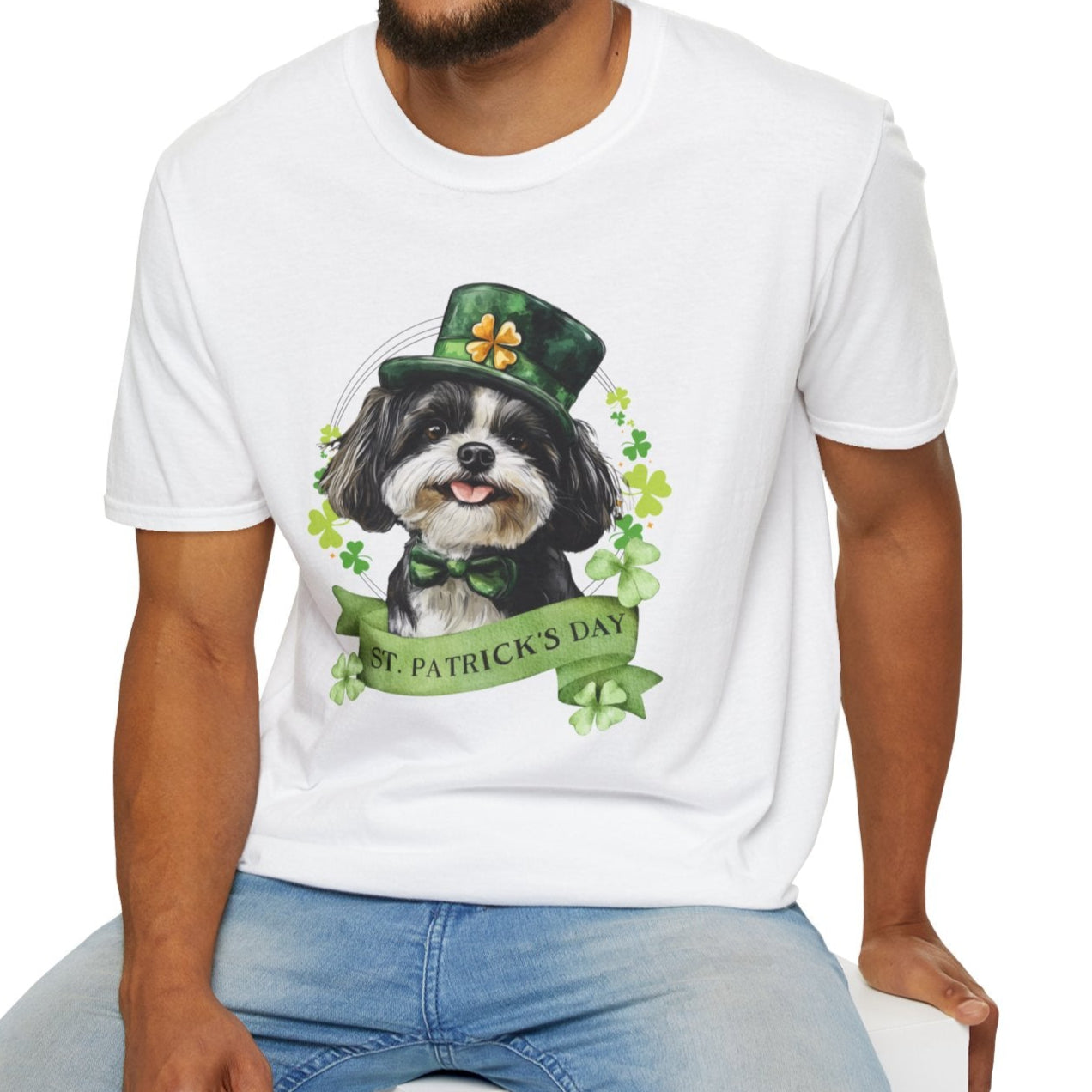 shih tzu st. patrick's day t-shirt