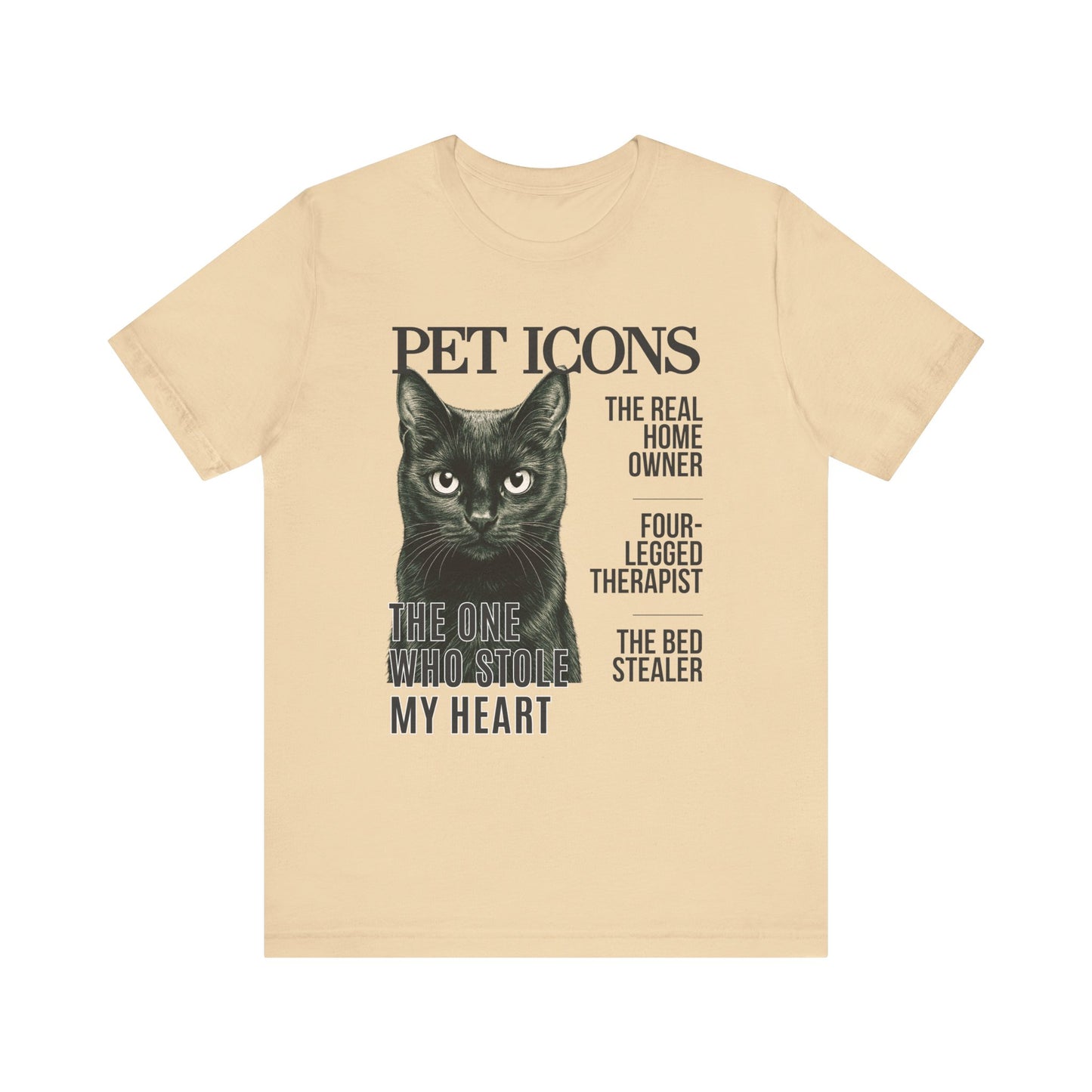 Pet Icons T-shirt - Black Cat Edition