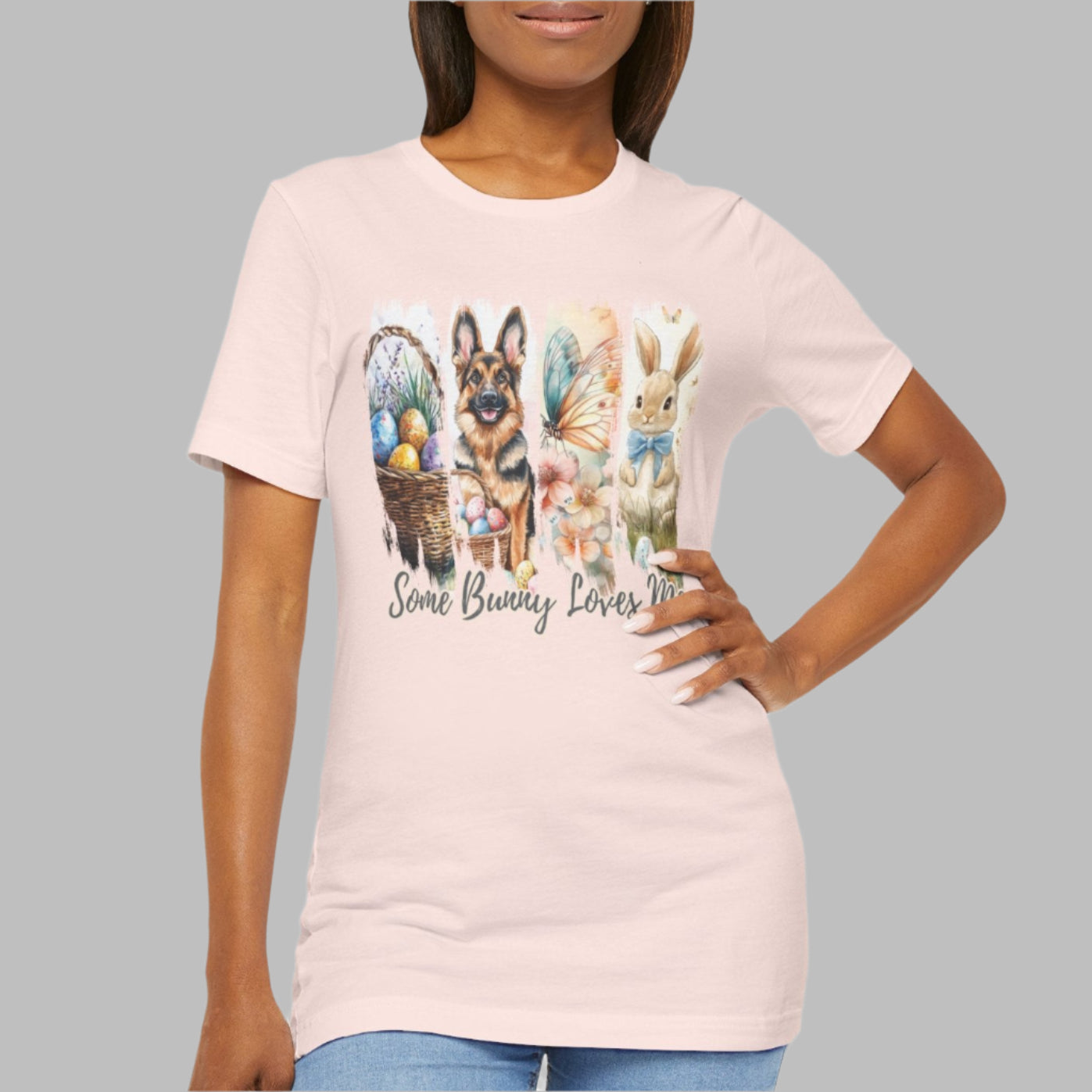 German Shepherd Easter T-Shirt – "Some Bunny Loves Me"