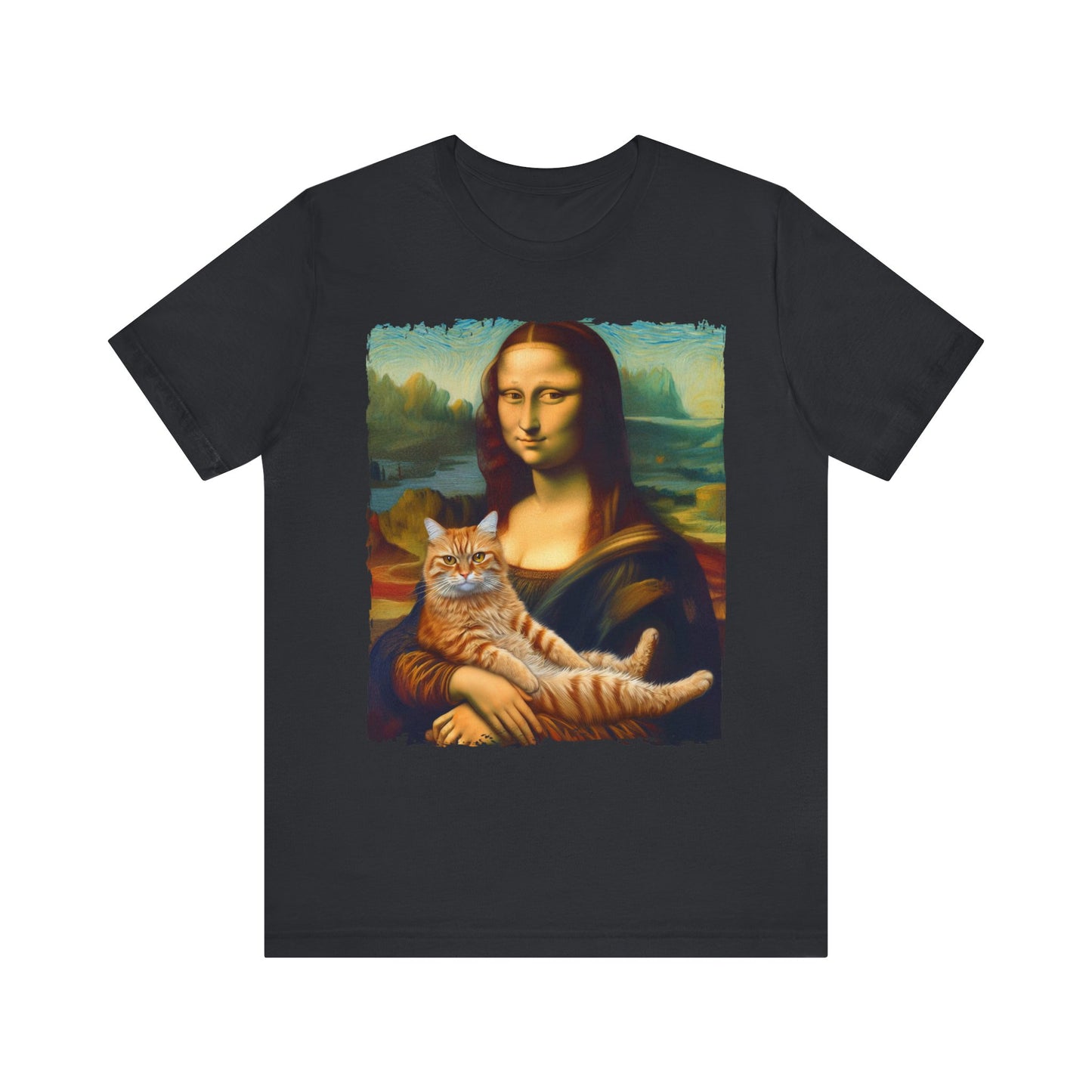 "Mona Lisa Loves Cats" Unisex Jersey Short Sleeve Tee