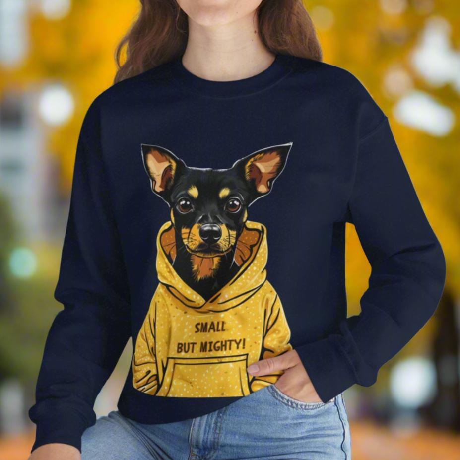"Small but Mighty" Terrier Pinscher Sweatshirt – Dog Lovers Favourite