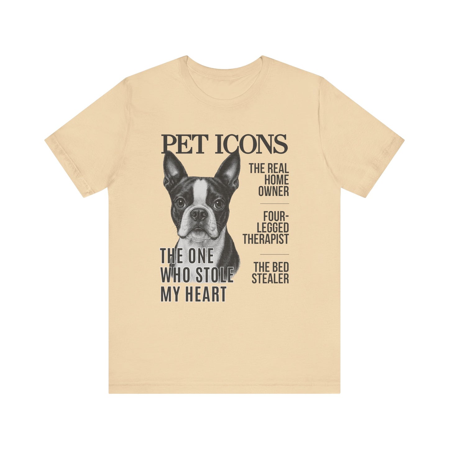 Pet Icons T-shirt - Boston Terrier Edition