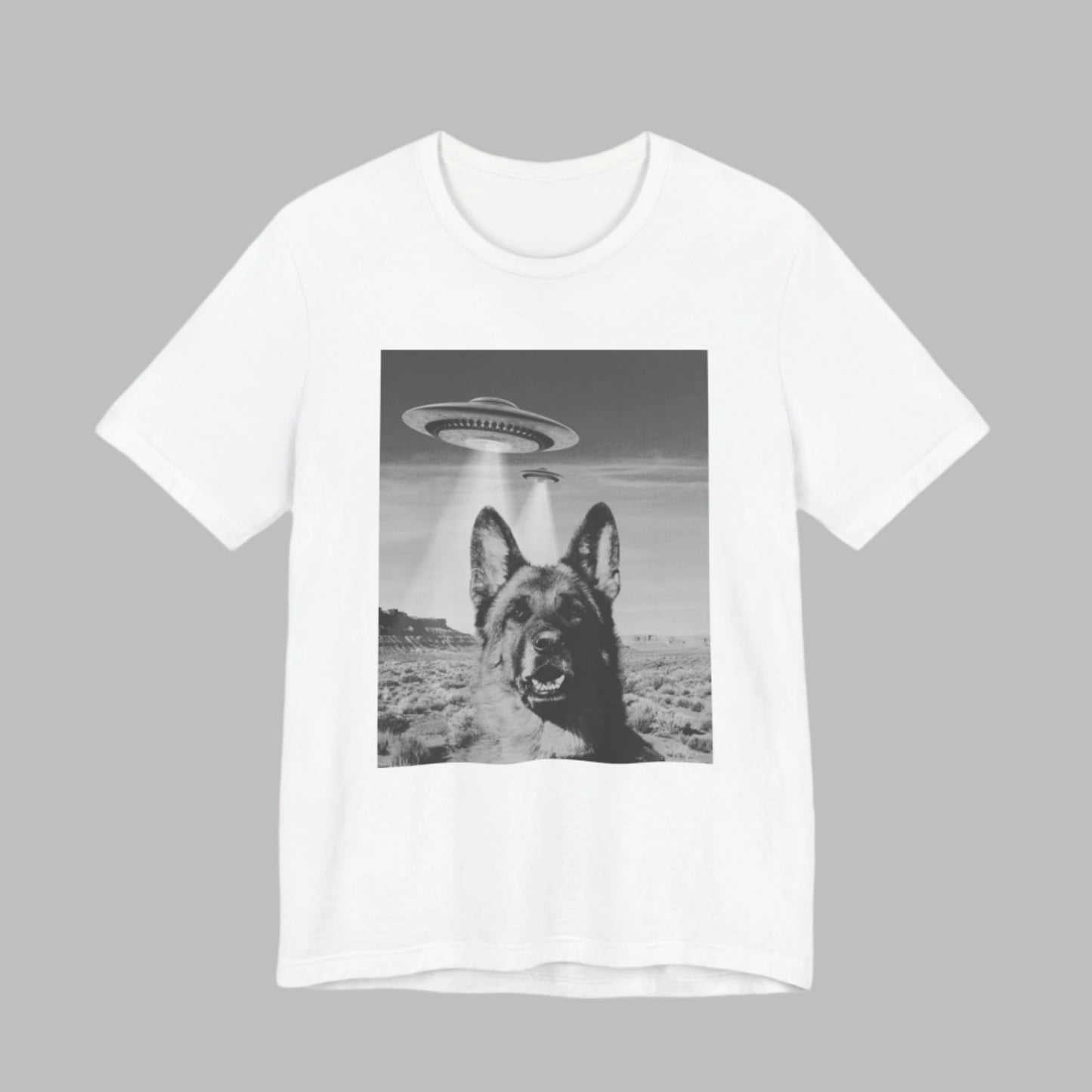 Funny German Shepherd Alien Selfie T-Shirt