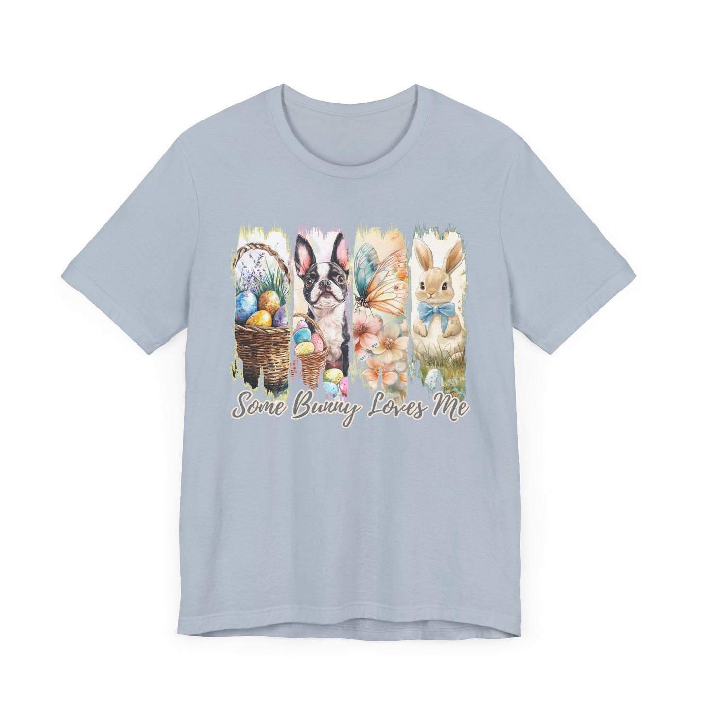 Boston Terrier Easter T-Shirt – "Some Bunny Loves Me"