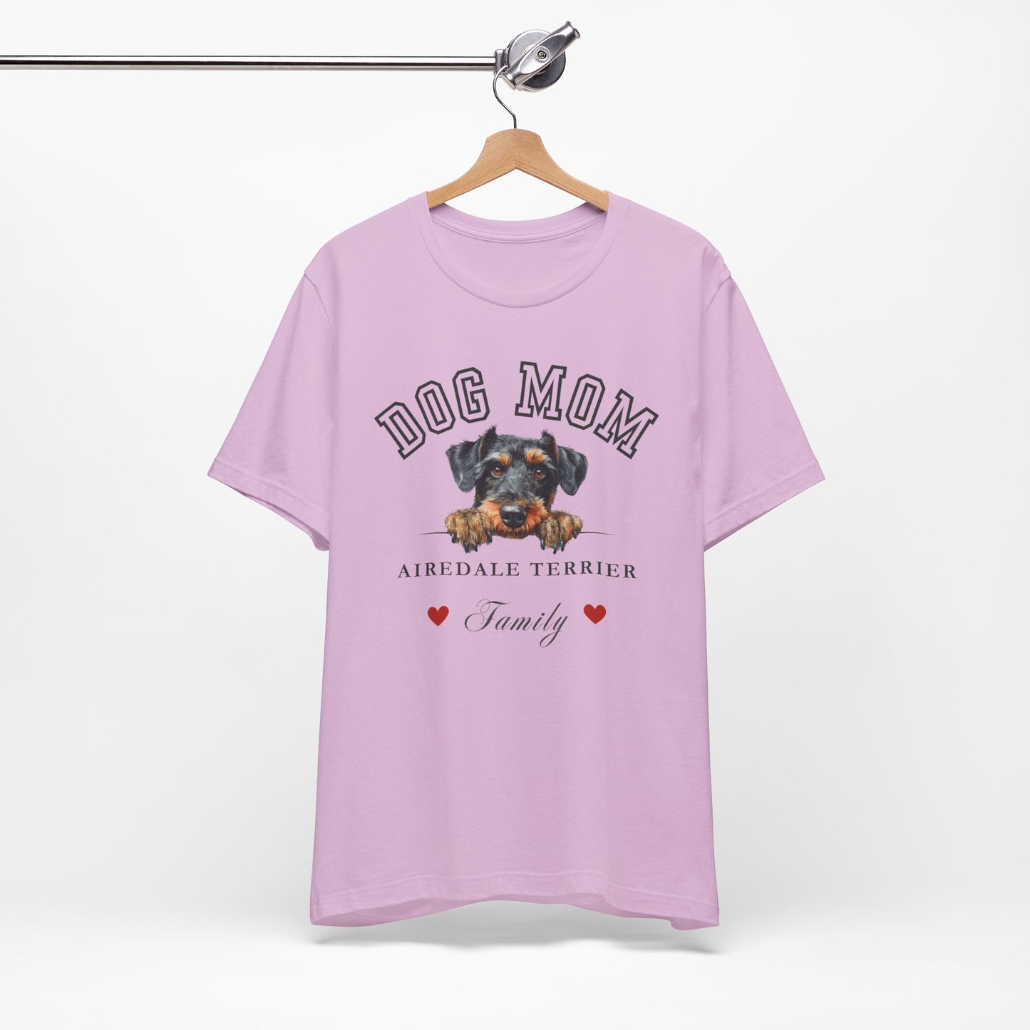 Airedale Terrier Mom Family T-Shirt - Mother’s Day Gift for Dog Lovers