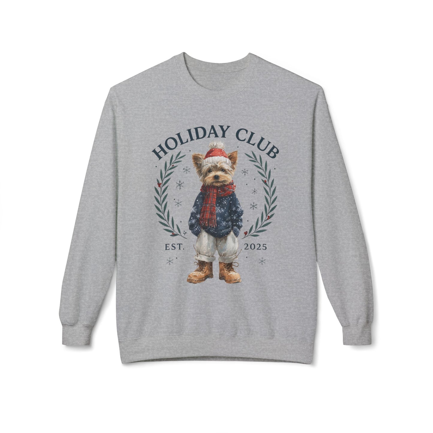 Yorkie Holiday Club Christmas Sweater