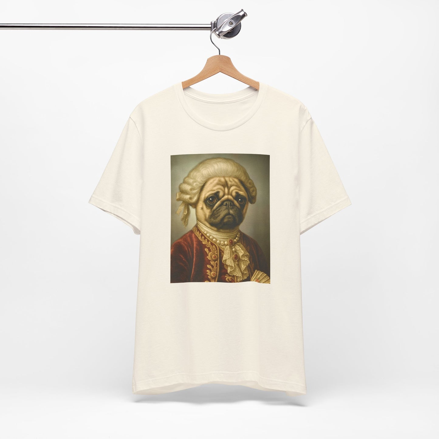 Royal Pug Portrait Tee – Customizable Aristocrat Dog Shirt
