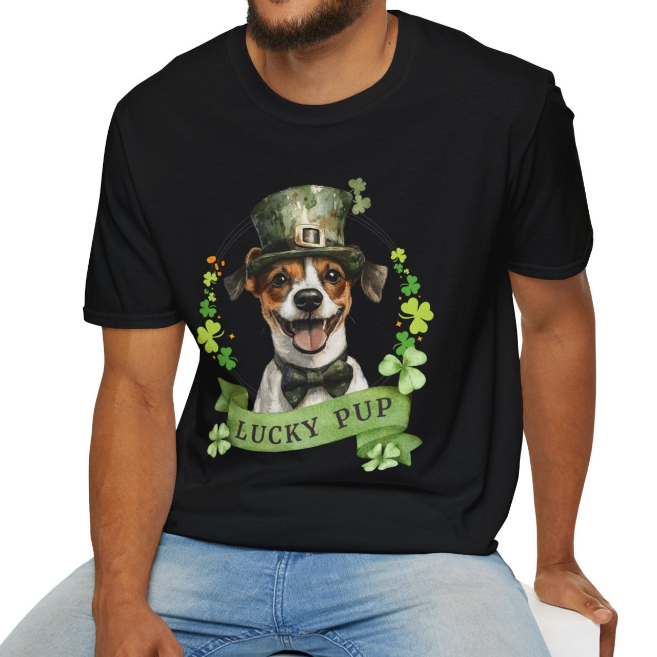 jack russell terrier dog lover st. patrick's day t-shirt