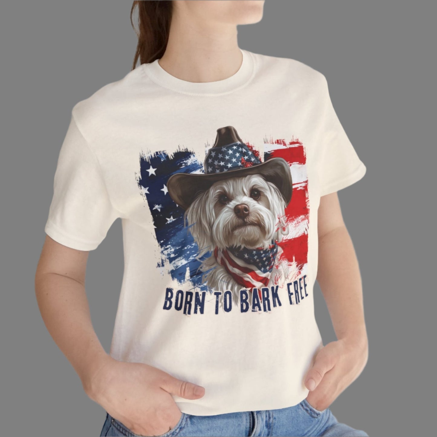 born to bark free maltese patriotic t-shirt, 4th of july, independance day dog lover t-shirt