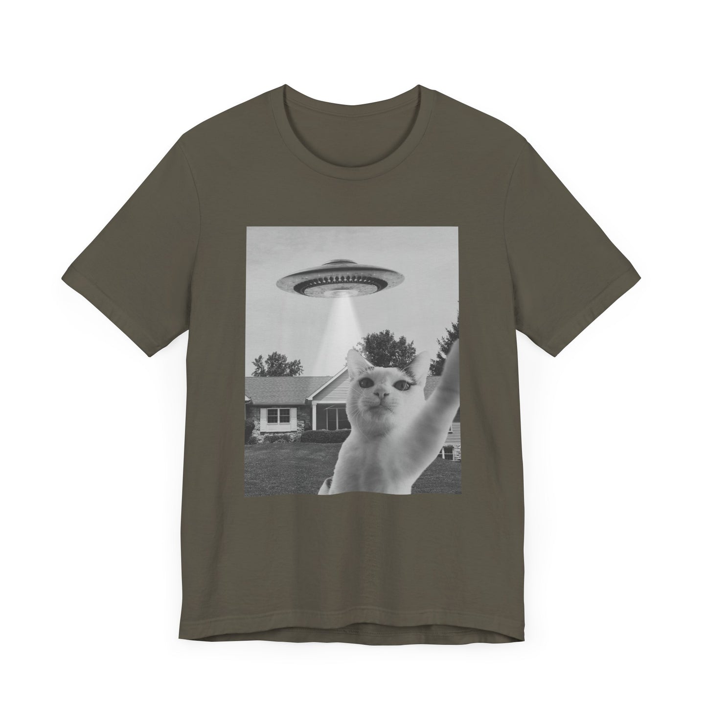 Funny Cat Alien Selfie T-Shirt