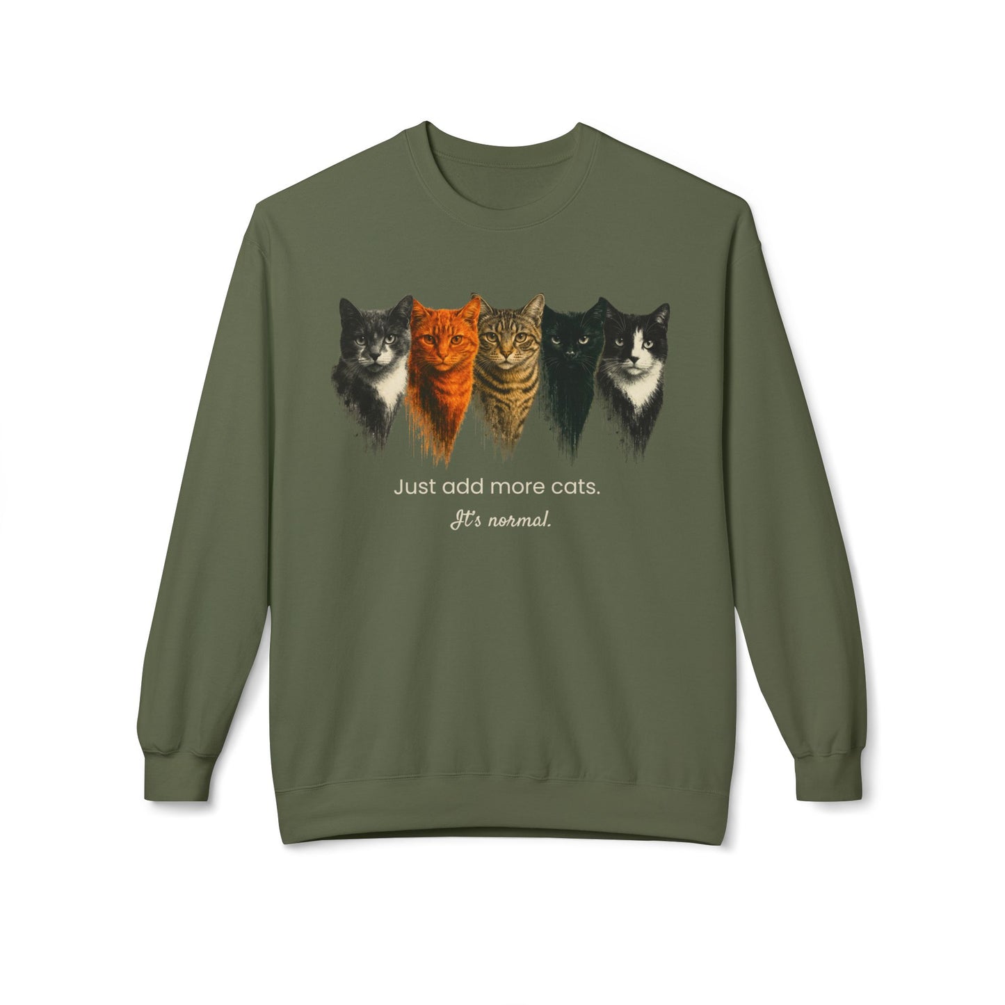 Just Add More Cats. It's Normal – Customizable Cat Lover Sweatshirt