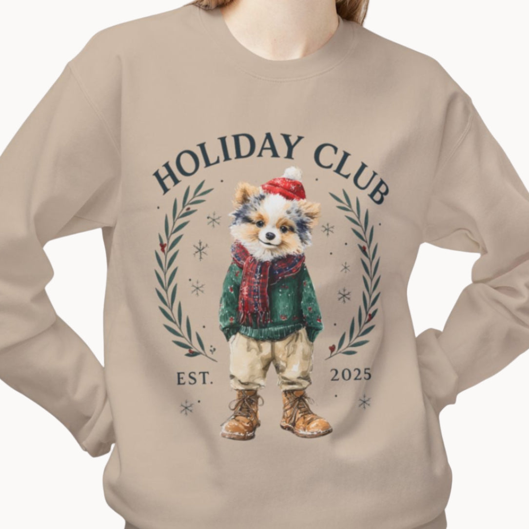 Pomeranian Holiday Club Christmas Sweater