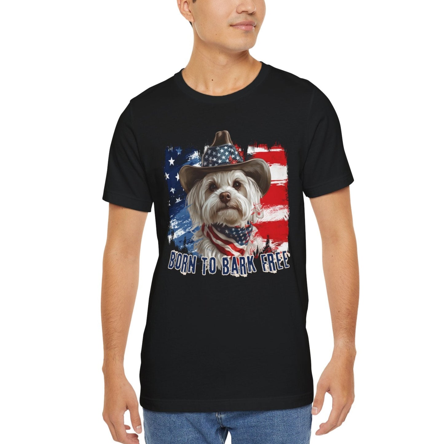 born to bark free maltese patriotic t-shirt, 4th of july, independance day dog lover t-shirt