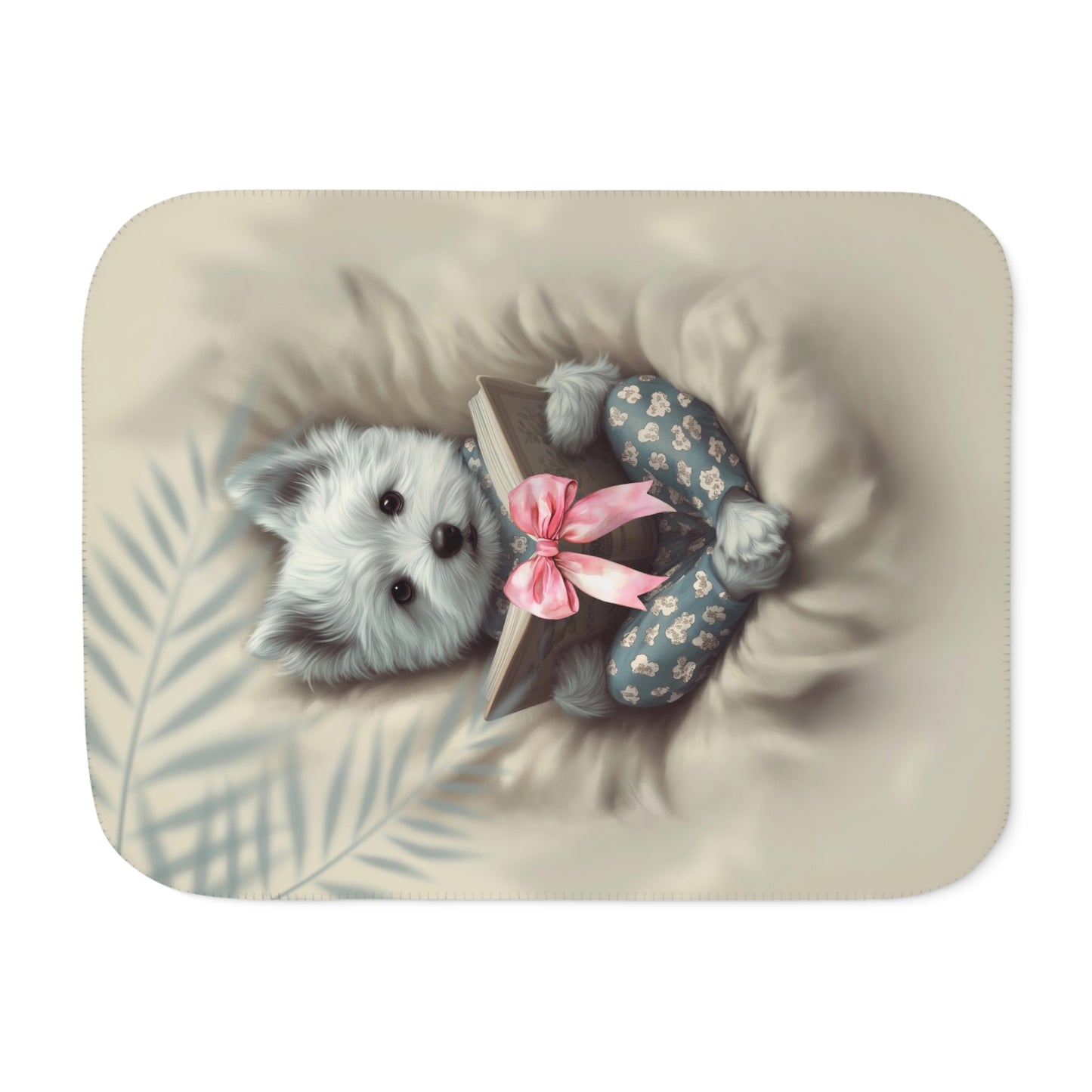 Comfort Zone – Westie Blanket | Personalized Sherpa Fleece Throw| Gift for Dog Moms & Pet Lovers