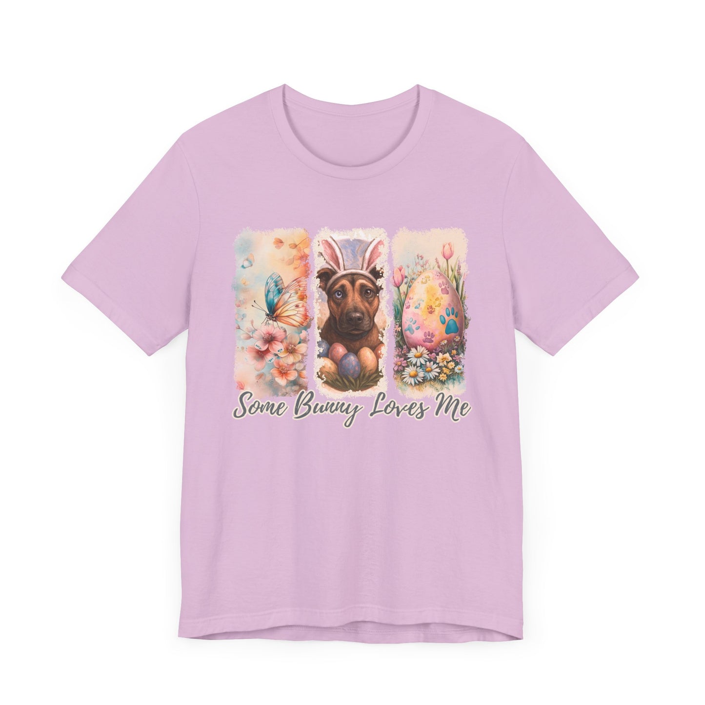 Custom Dog Lover Easter T-Shirt – "Some Bunny Loves Me" 3 paint strokes