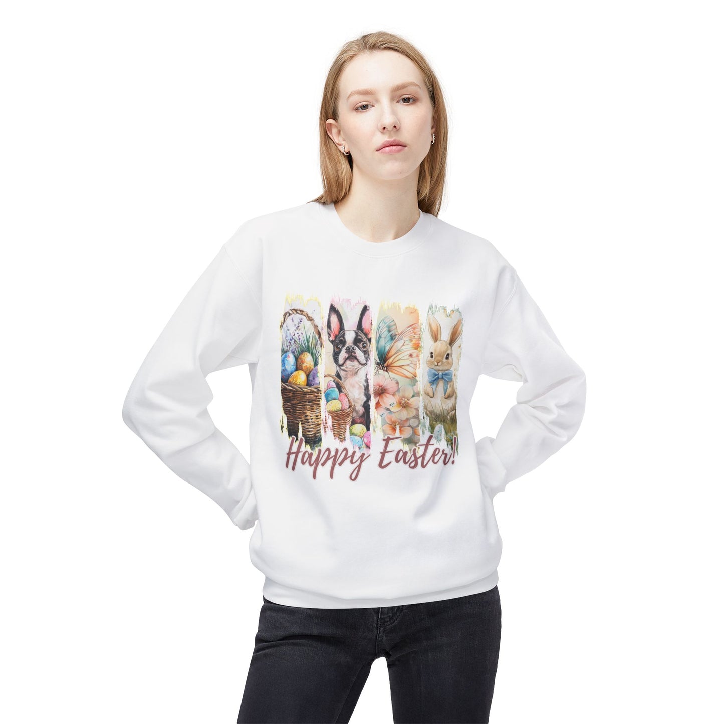 Boston Terrier Dog Lover Easter Sweatshirt