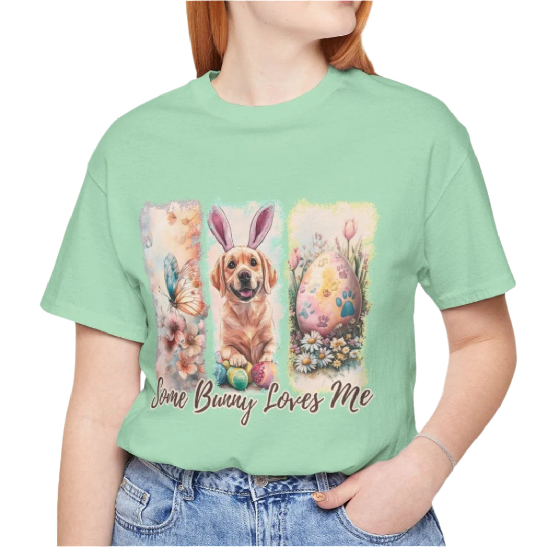 Yellow Labrador Easter T-Shirt – "Some Bunny Loves Me"