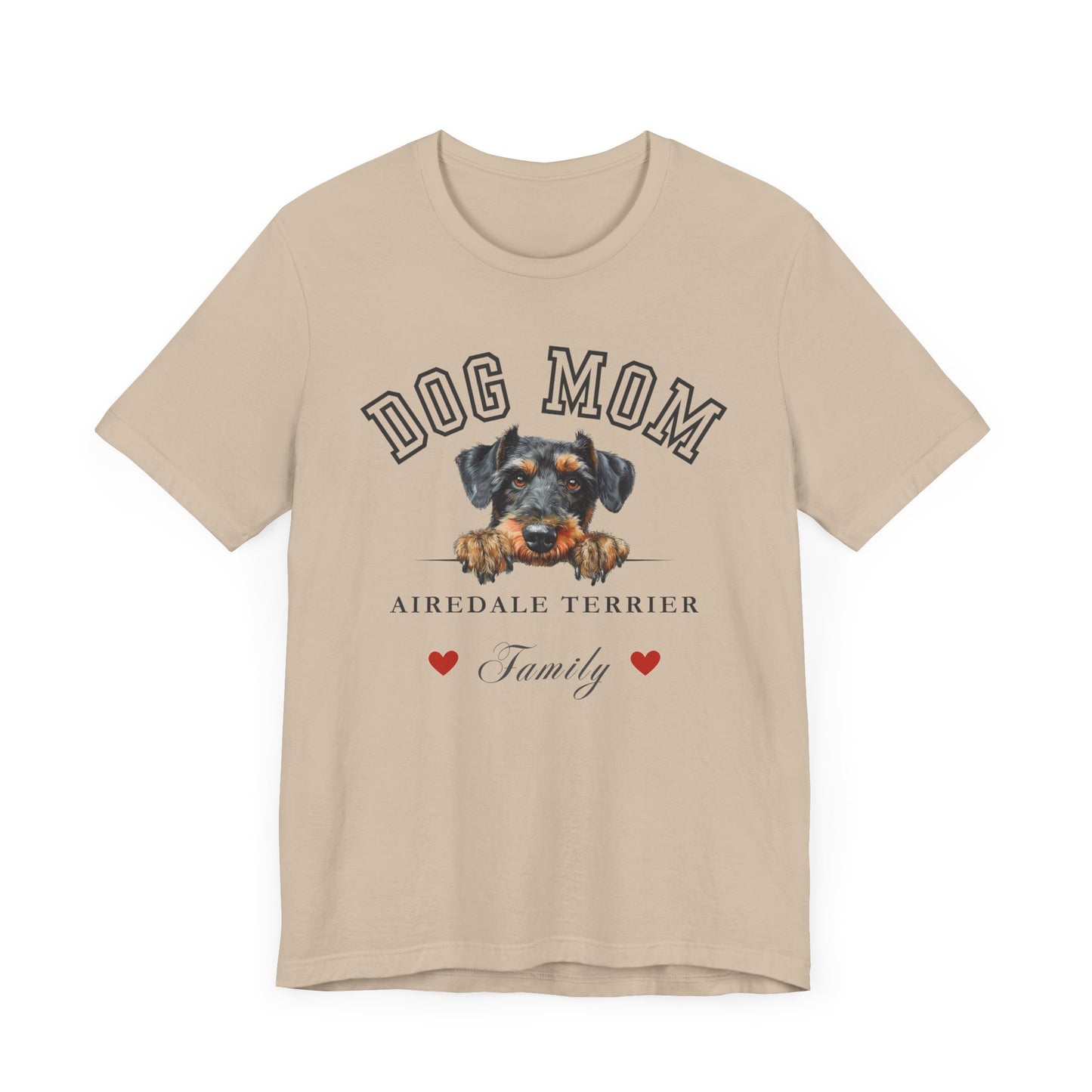 Airedale Terrier Mom Family T-Shirt - Mother’s Day Gift for Dog Lovers