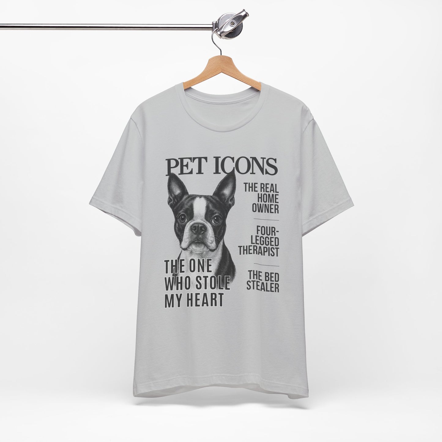 Pet Icons T-shirt - Boston Terrier Edition