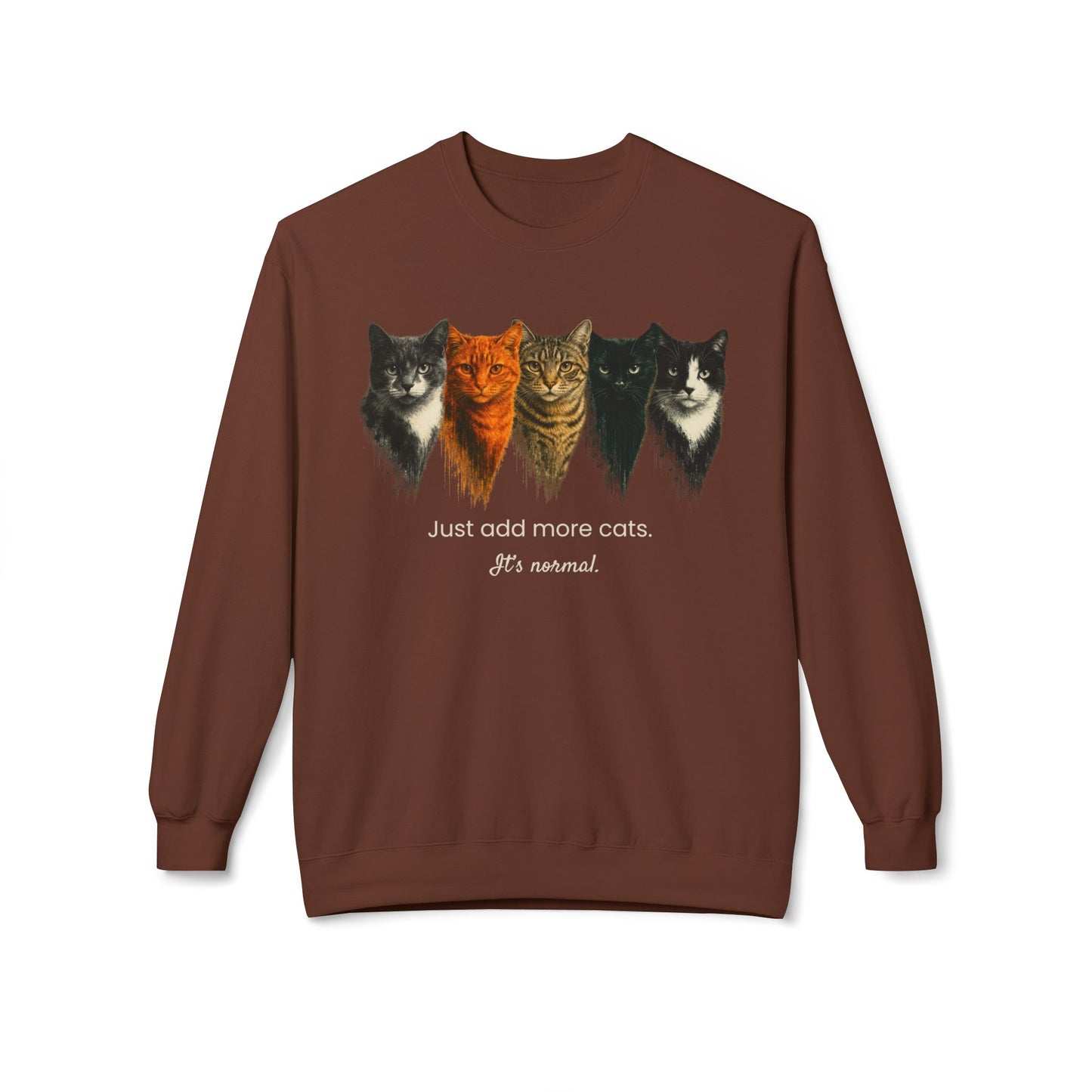 Just Add More Cats. It's Normal – Customizable Cat Lover Sweatshirt