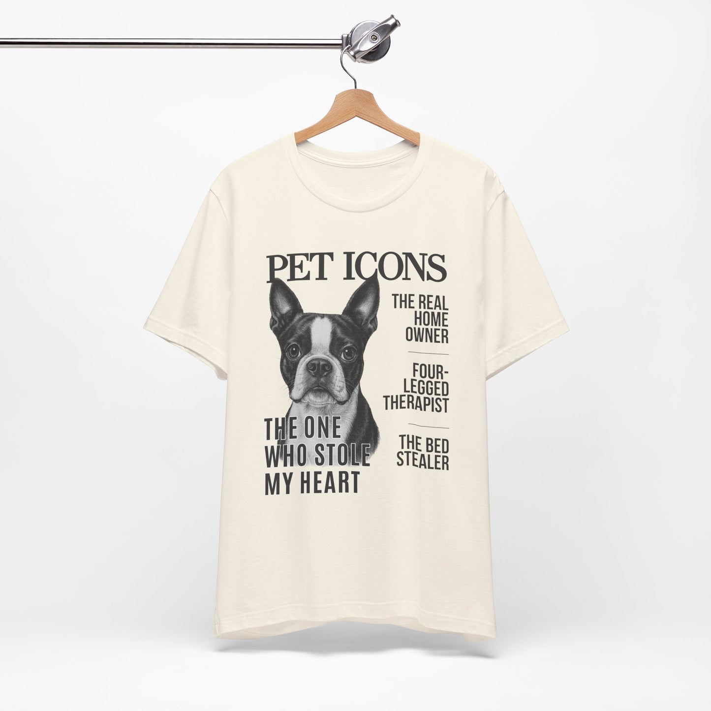 Pet Icons T-shirt - Boston Terrier Edition