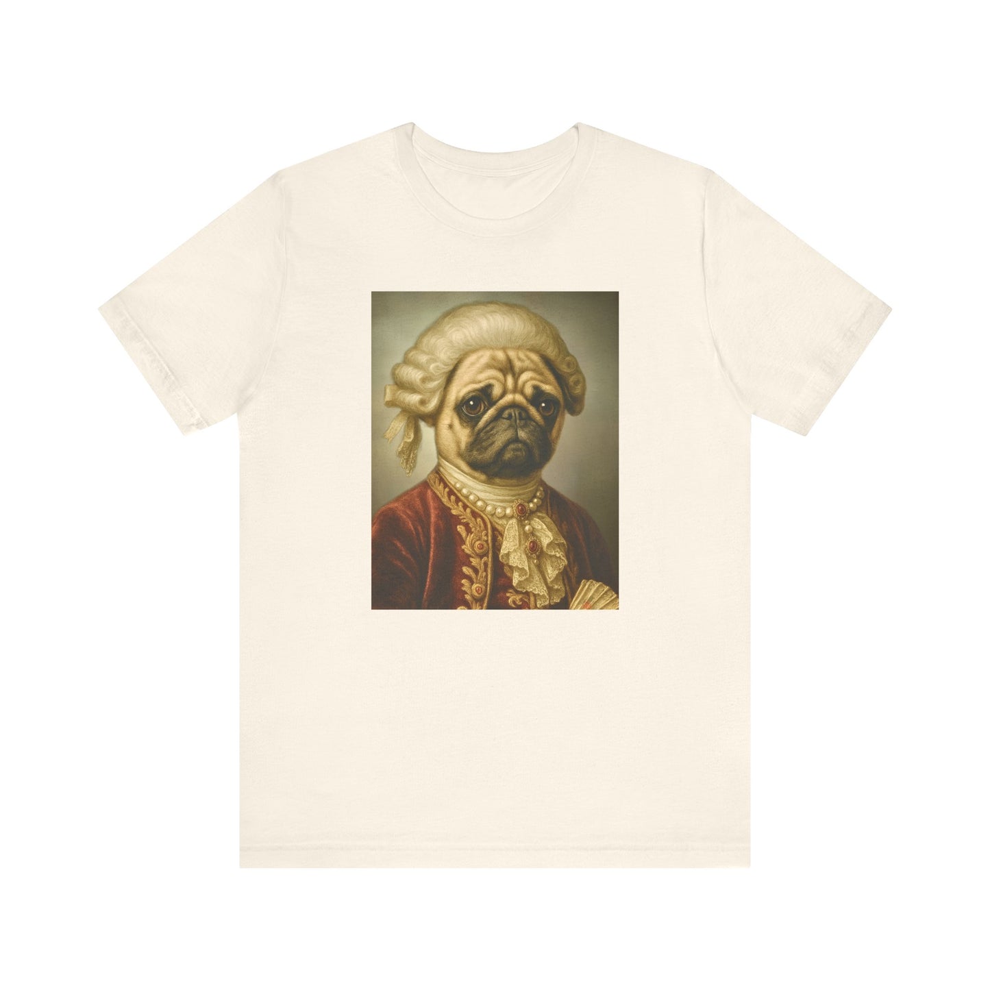 Royal Pug Portrait Tee – Customizable Aristocrat Dog Shirt