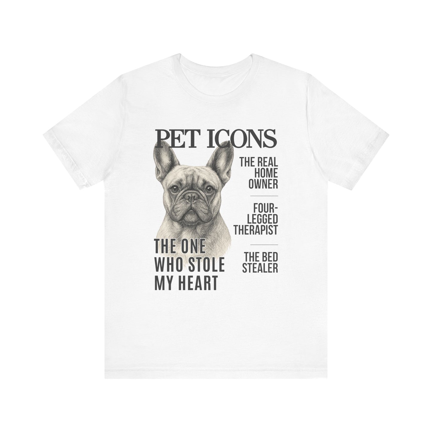 Pet Icons T-shirt - Frenchie Edition