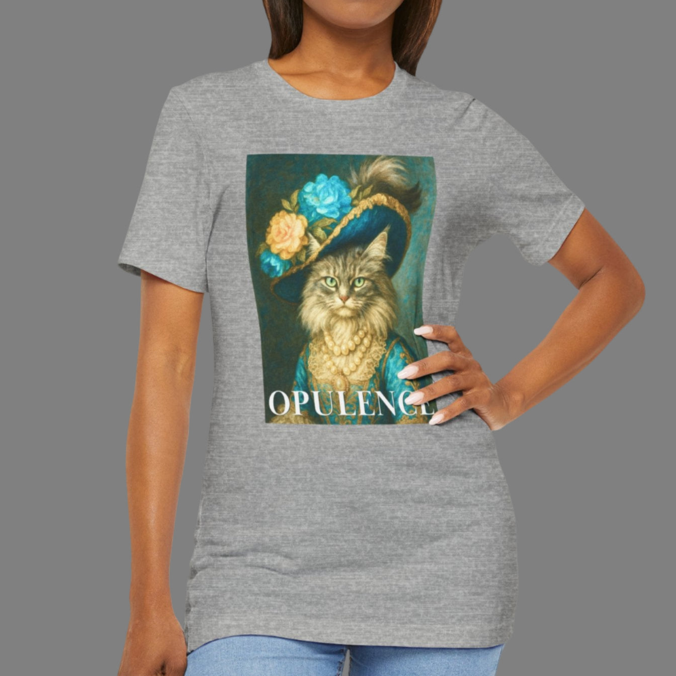 Opulence Cat Tee – The Victorian Blue