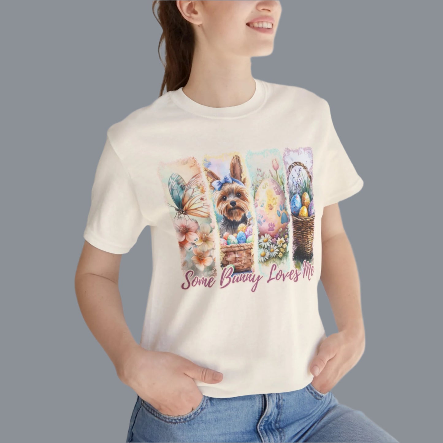 Yorkie Easter T-Shirt – "Some Bunny Loves Me"
