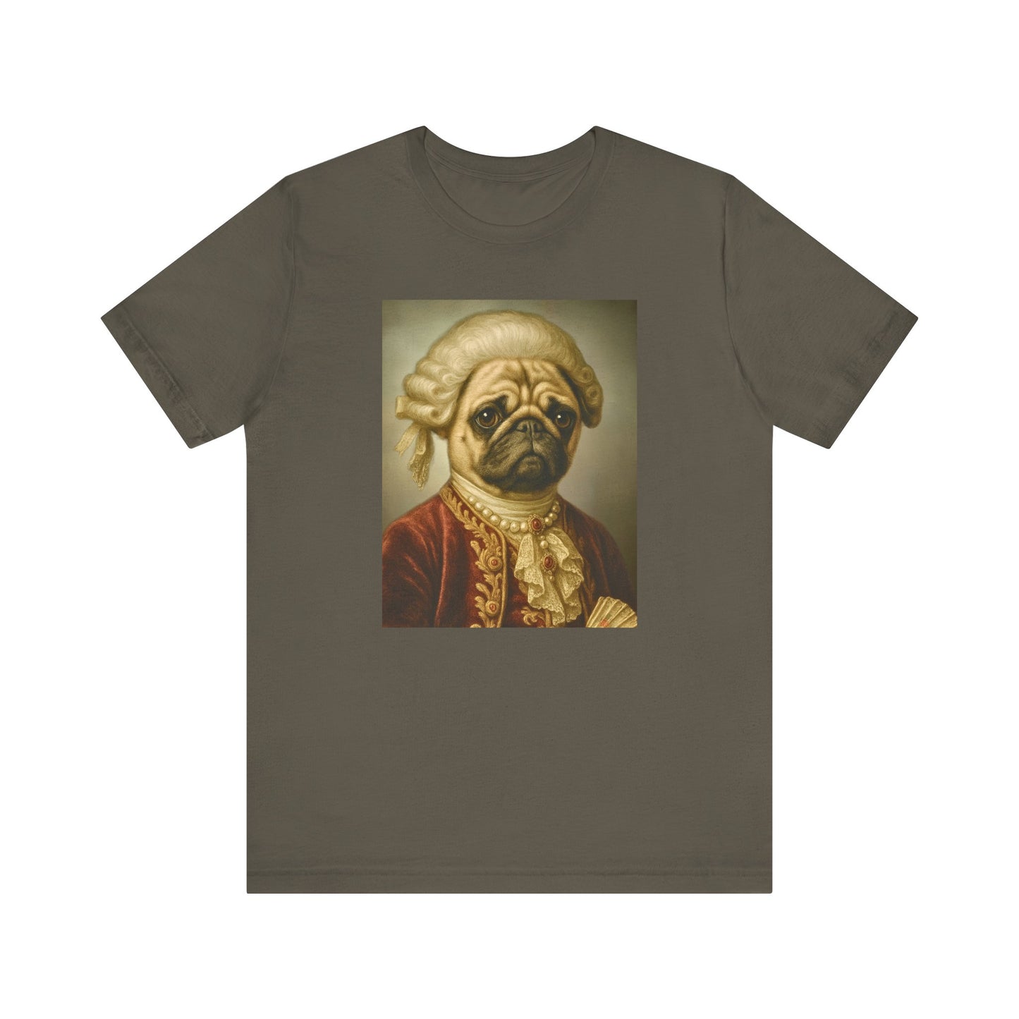Royal Pug Portrait Tee – Customizable Aristocrat Dog Shirt