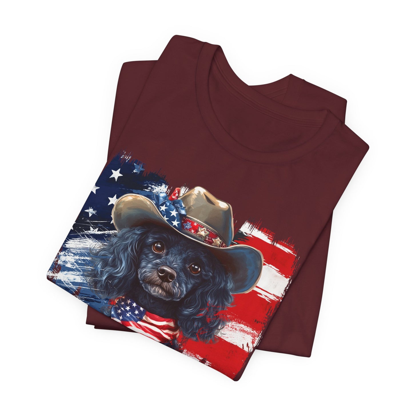 born to bark free poodle patriotic t-shirt, 4th of july, independance day dog lover t-shirt