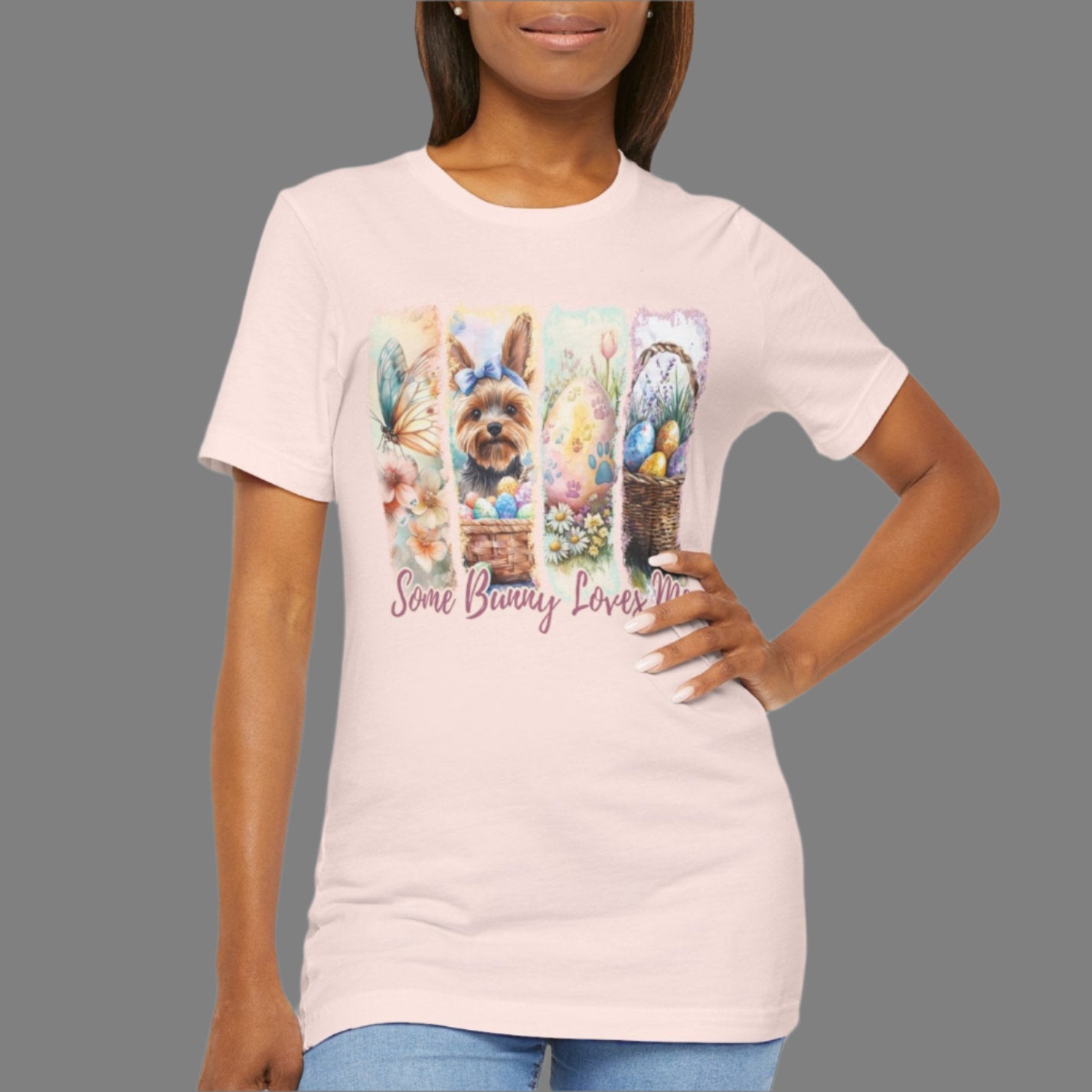 Yorkie Easter T-Shirt – "Some Bunny Loves Me"
