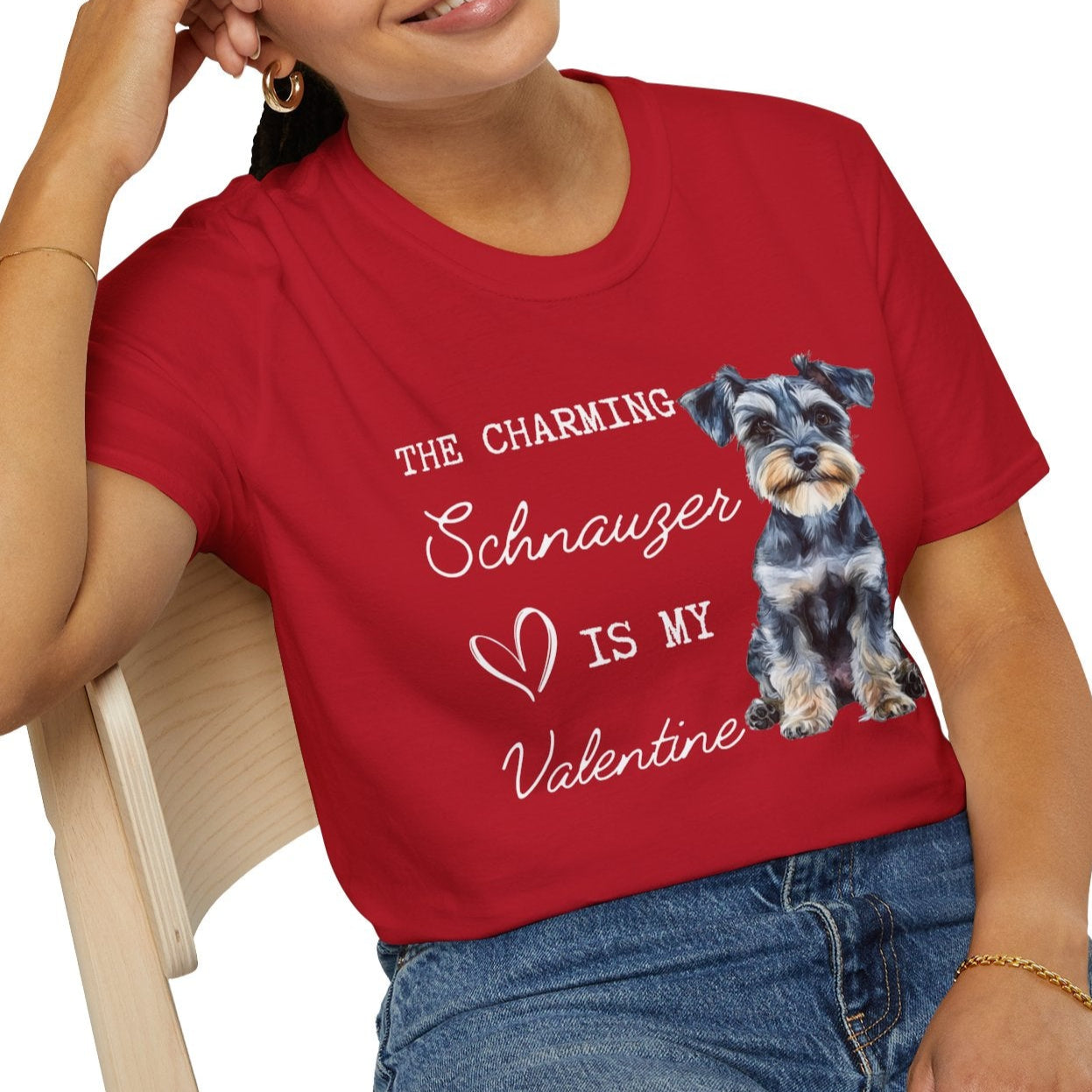 Schnauzer - The Charming Schnauzer is My Valentine - Shirt