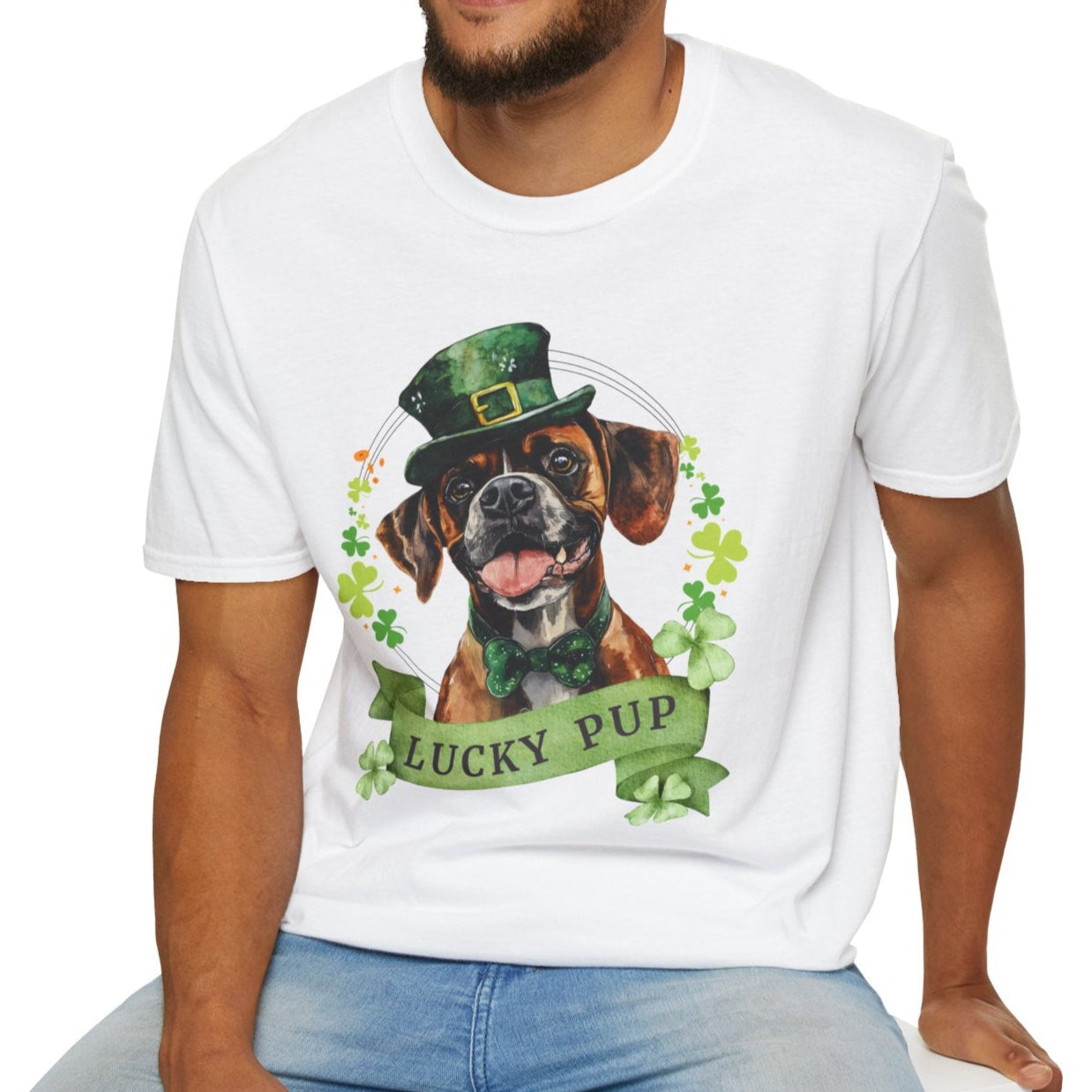 boxer dog lover st. patrick's day tee