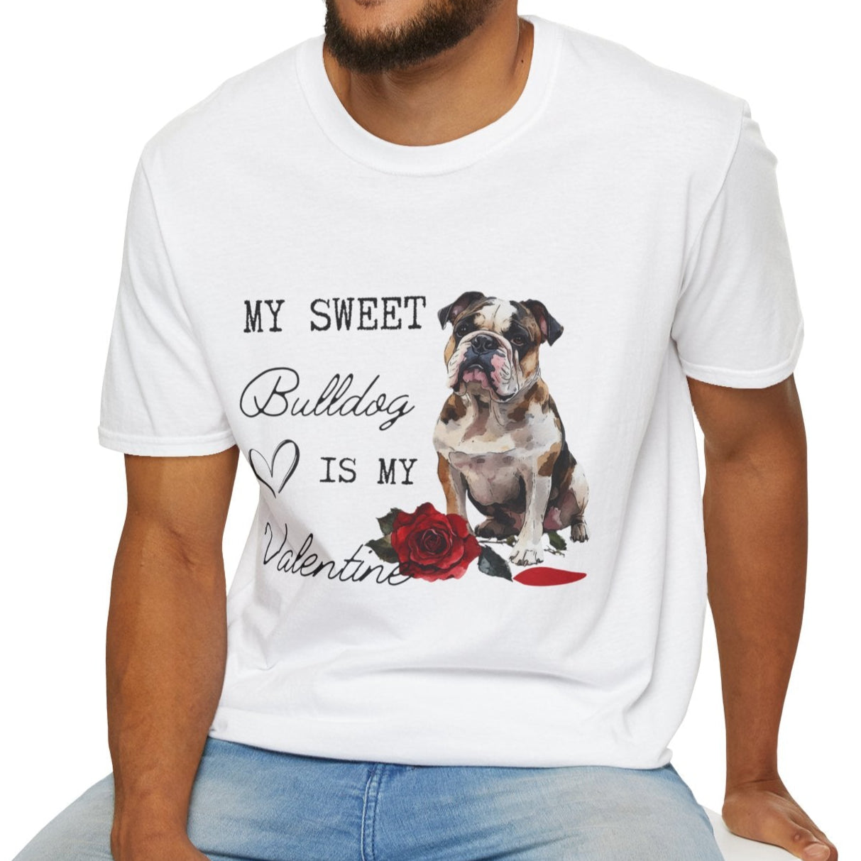 English Bulldog Lover Valentine's Shirt
