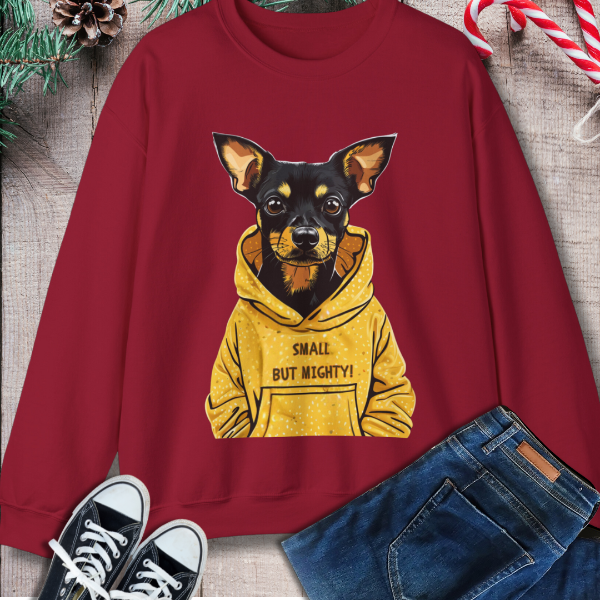 "Small but Mighty" Terrier Pinscher Sweatshirt – Dog Lovers Favourite